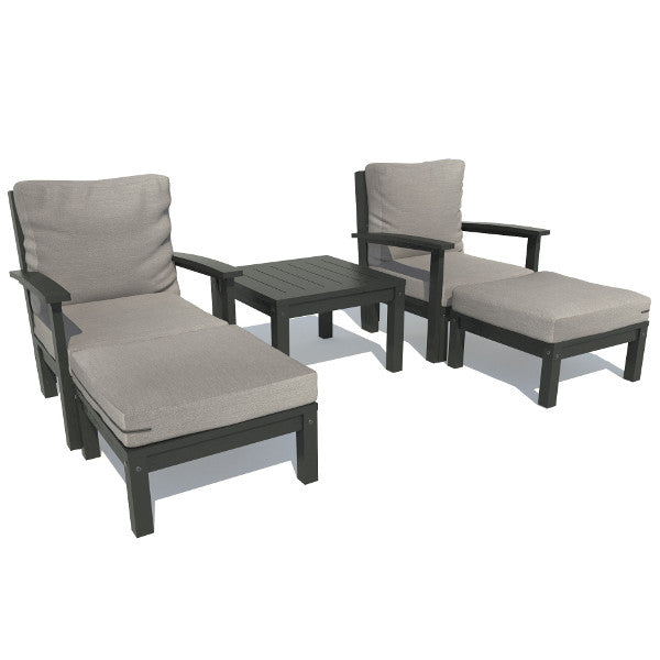 Luxury Deep Seating Chaise Lounge Set with Side Table - Outdoor Patio Furniture for Poolside, Garden & Backyard Relaxation