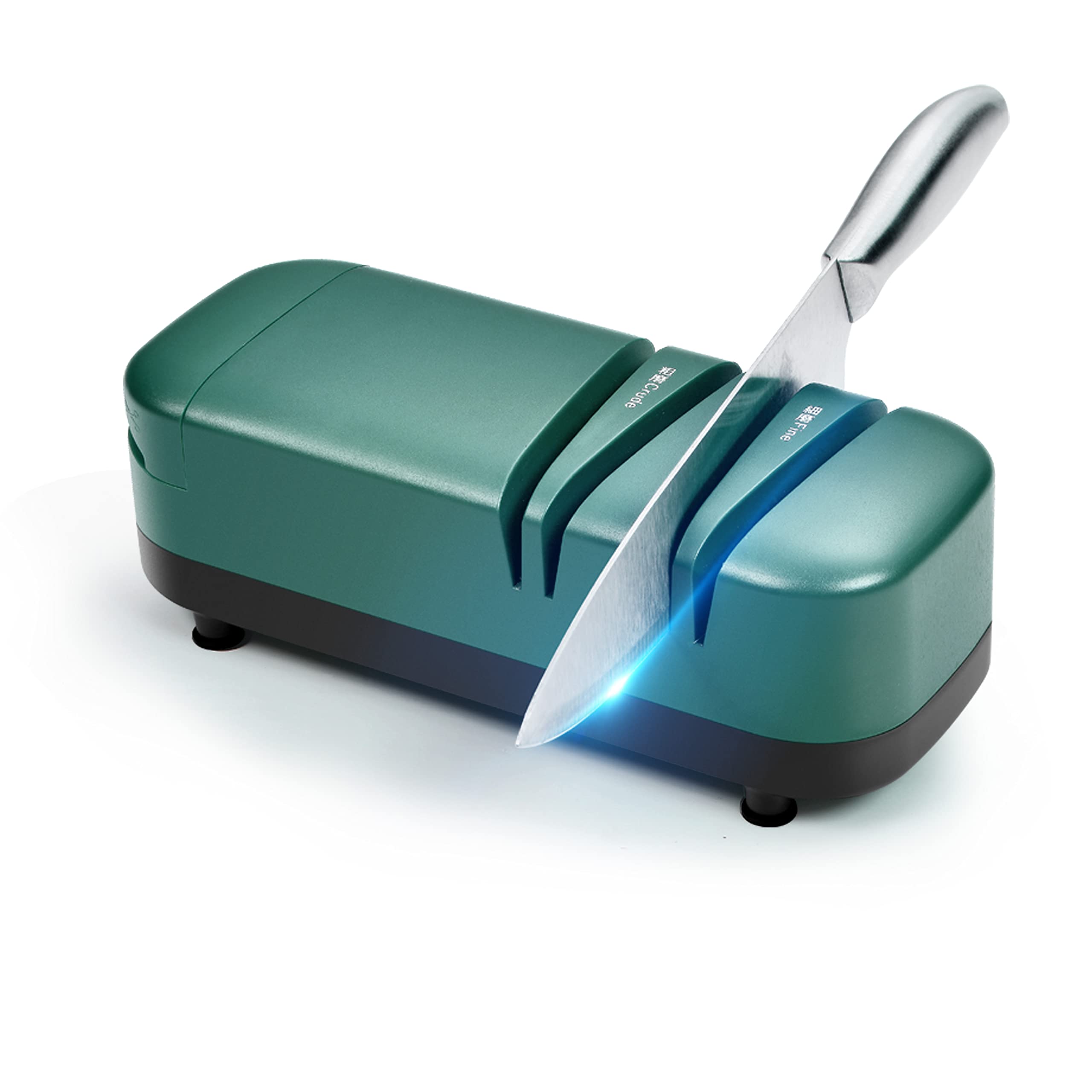 Professional Electric Knife Sharpener - 2 Stage Kitchen Knife Sharpener & Polisher with Scissors Attachment | Fast Home Sharpening for Dull Knives | Perfect for Chefs, Home Cooks & Outdoor Enthusiasts