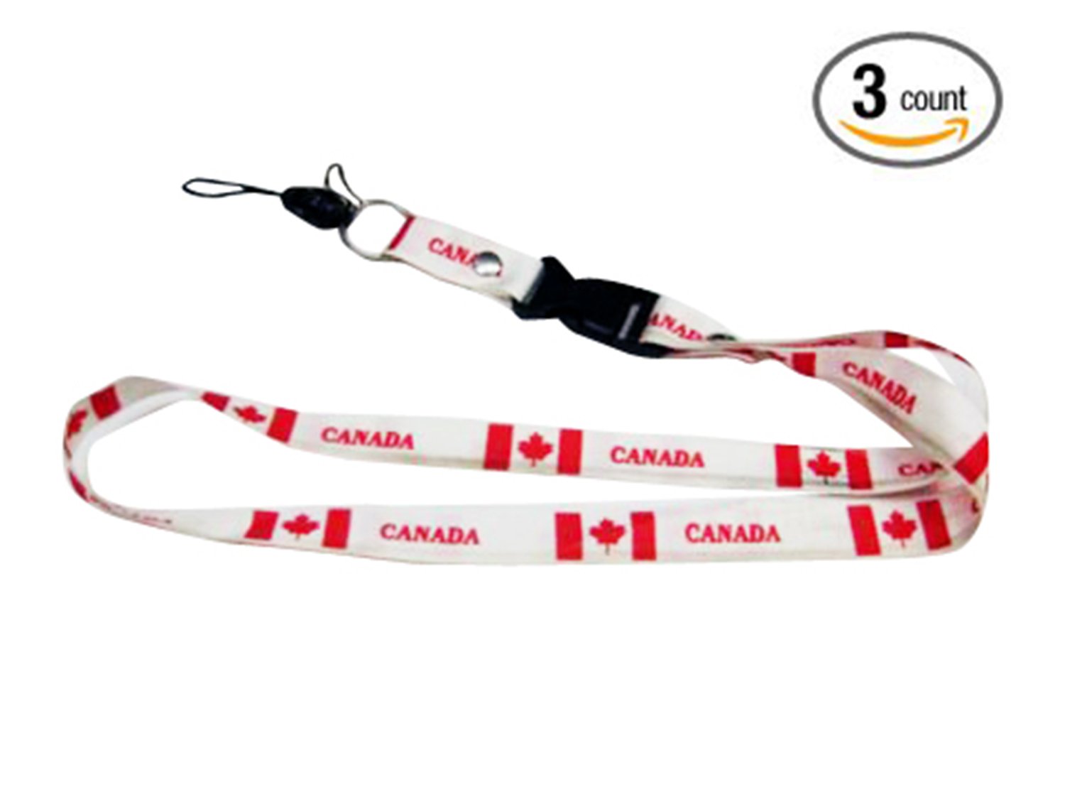 3-Pack Lanyard Neck Strap with Keychain & Badge Holder - USA Flag Design for ID Cards, Keys & Work Badges - Perfect for Office, School, Events & Conventions