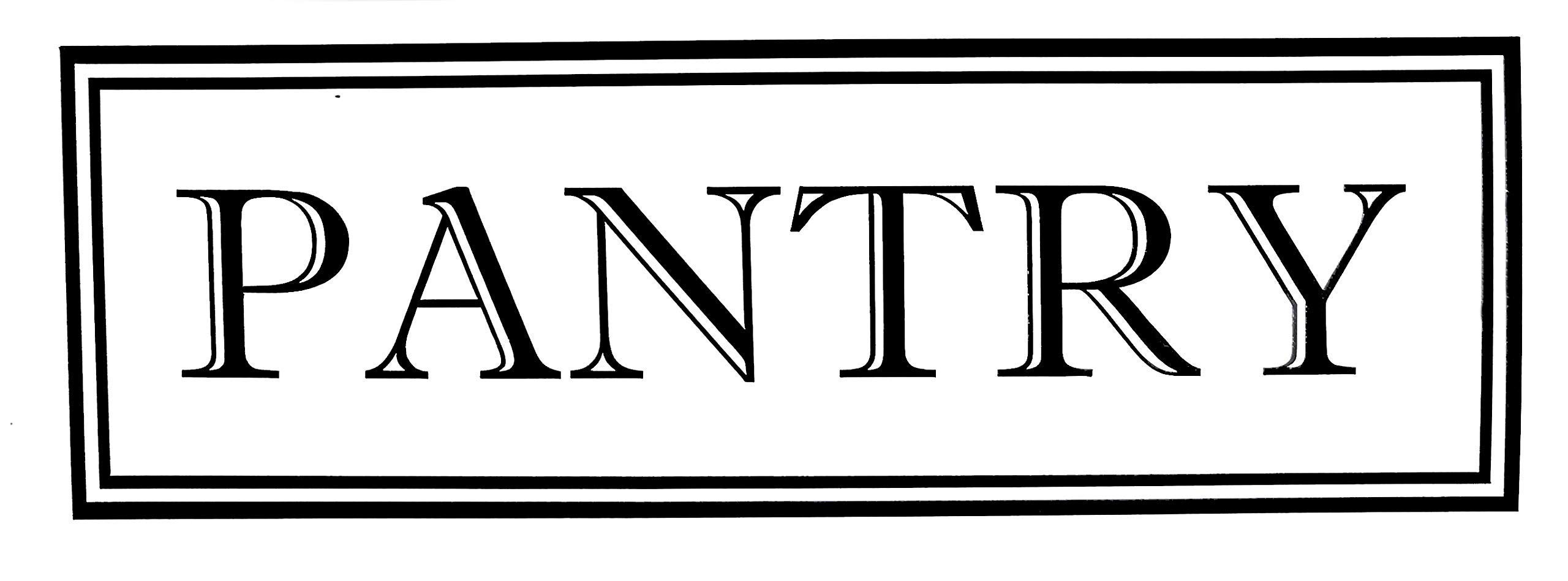 Custom Vinyl Pantry Room Decal - Rectangle Border Glass Door Sticker for Windows & Walls - Removable Vinyl Lettering - Traditional Home Decor for Kitchen, Pantry, Dining Room & Office Spaces