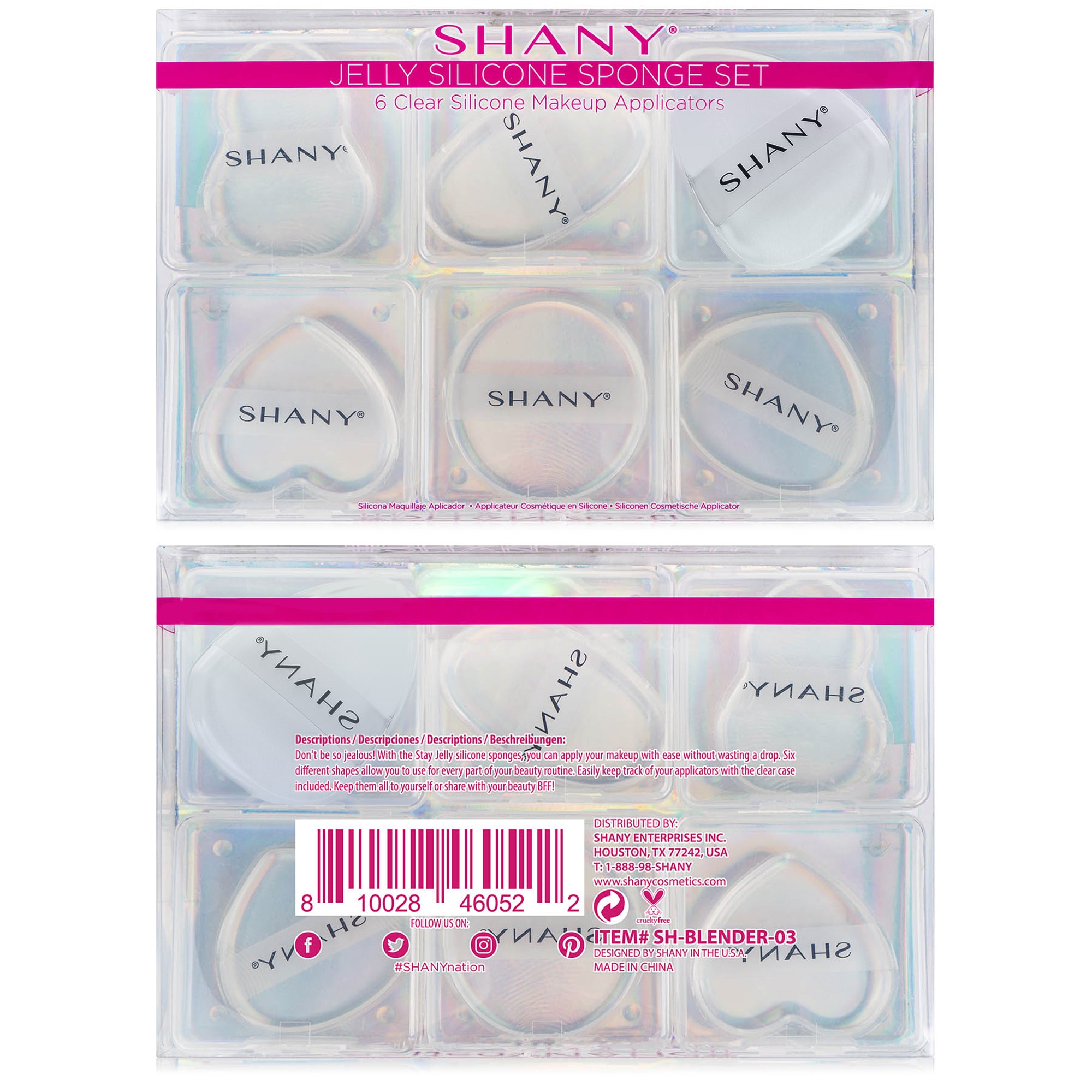 Stay Jelly Silicone Makeup Sponge (6-Pack) - Reusable, Blendable Foundation & Concealer Sponge for Flawless Makeup Application - Perfect for Liquid, Cream & Powder Cosmetics