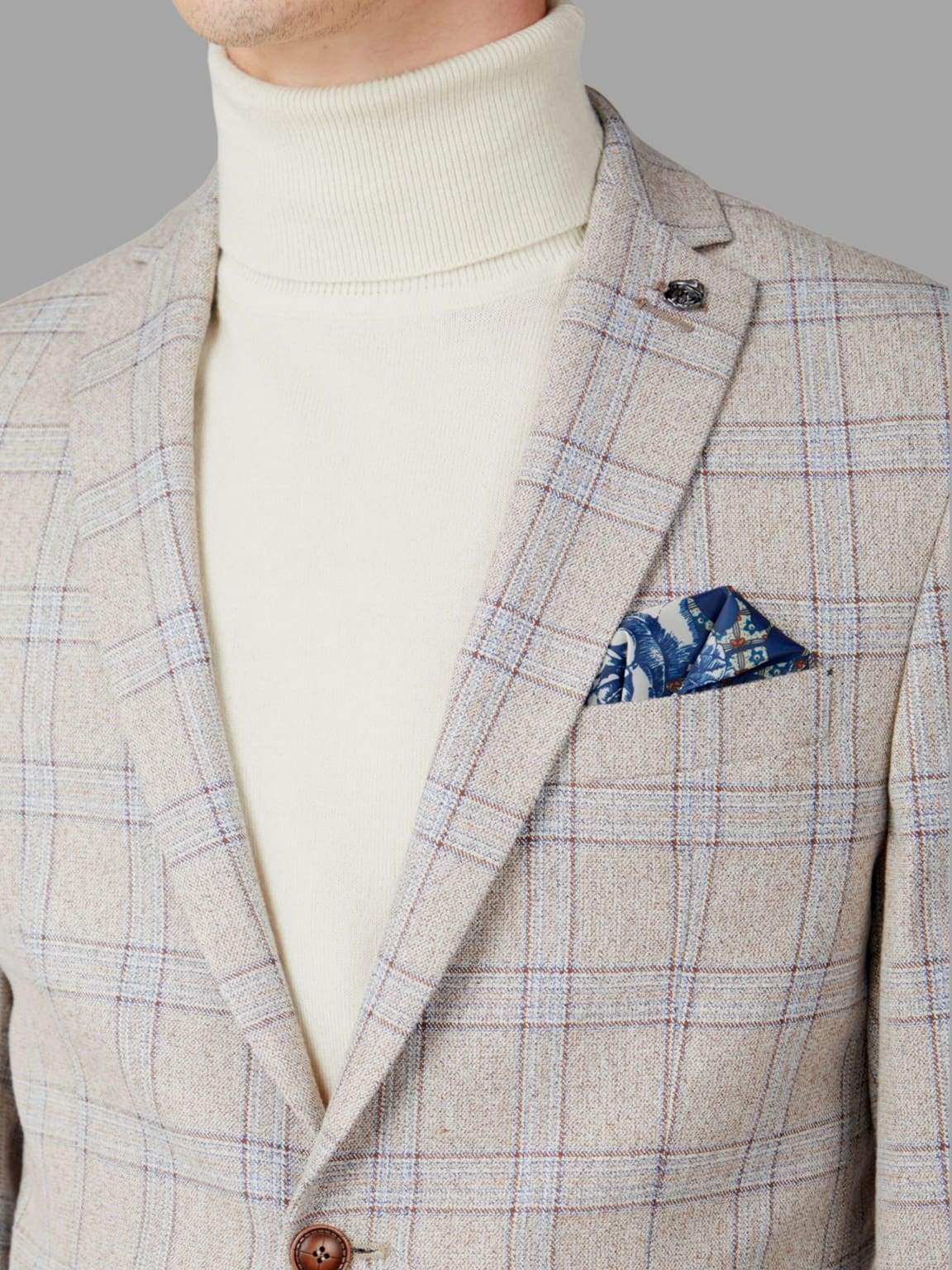 Vintage Rogue Saint Cream Check Tweed Jacket - Classic Wool Blazer for Women - Perfect for Office, Dinner Dates & Fall Fashion