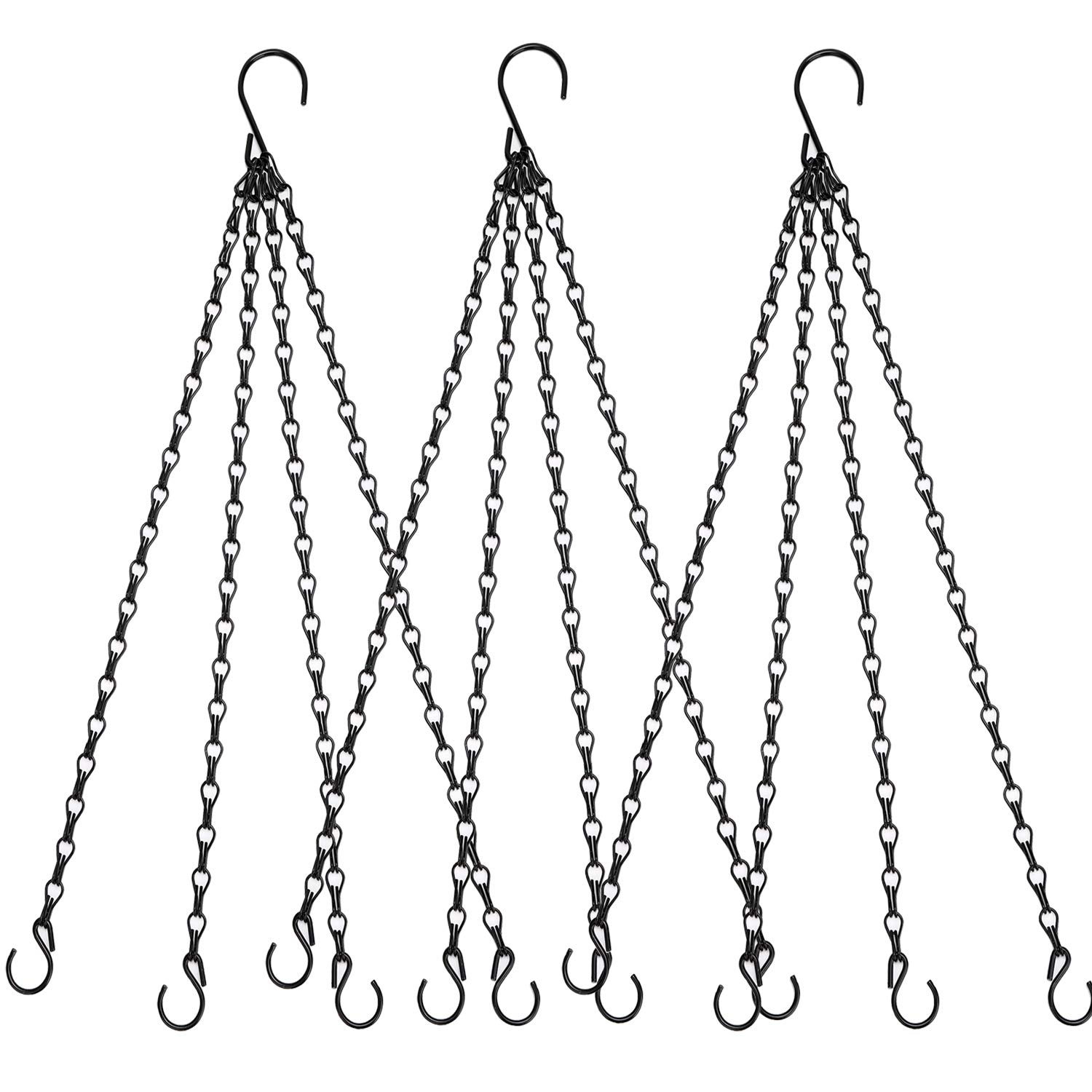 23 Inch Hanging Basket Chains - 4 Lead Flower Pot Hanger Replacement for Planters & Lanterns (Pack of 3) - Perfect for Indoor/Outdoor Garden Decor, Balcony Plant Display & Patio Lighting