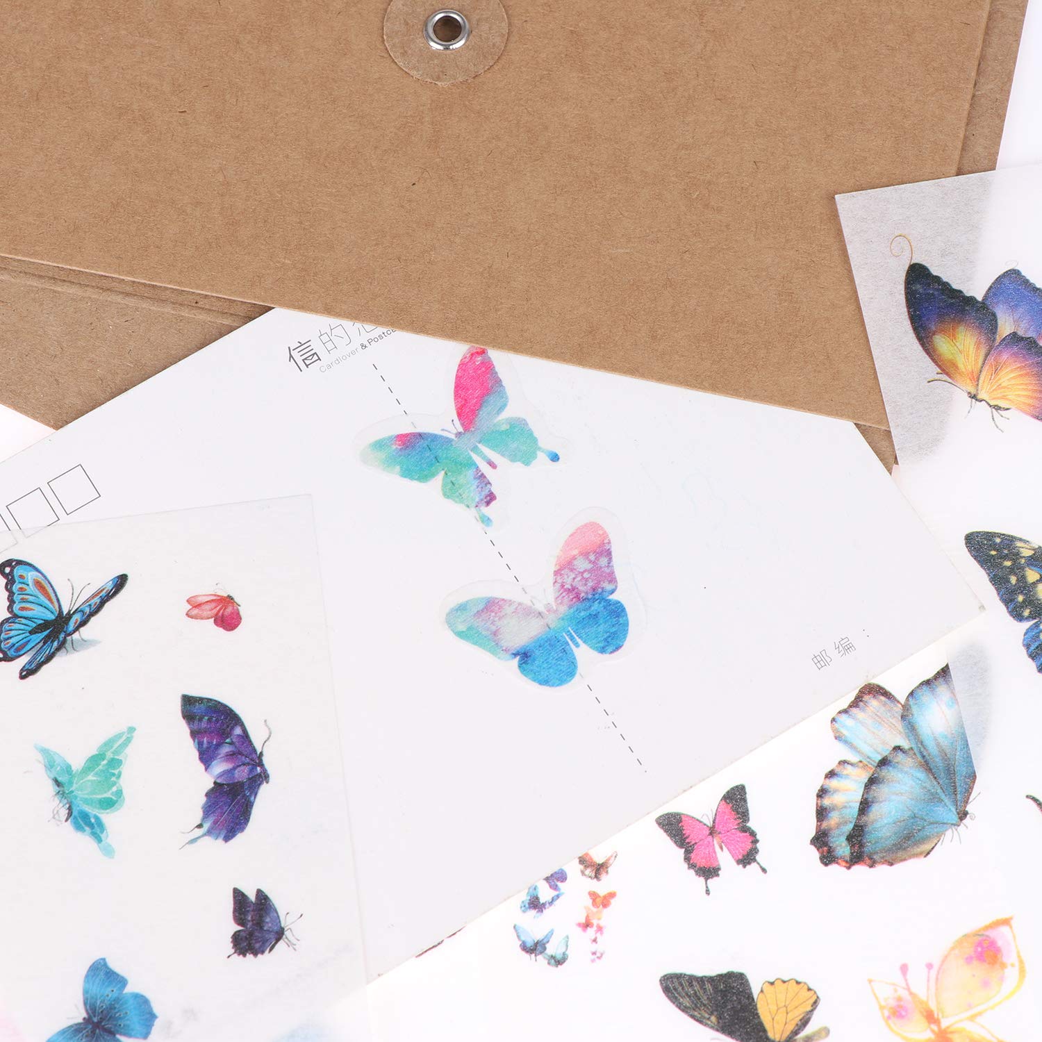 48 Sheets 400pcs Floral Butterfly Green Leaf Stickers for Scrapbooking - Bullet Journal Planner Stickers, DIY Crafts, Albums & Calendars - Perfect for Art Projects, Memory Books & Creative Journaling