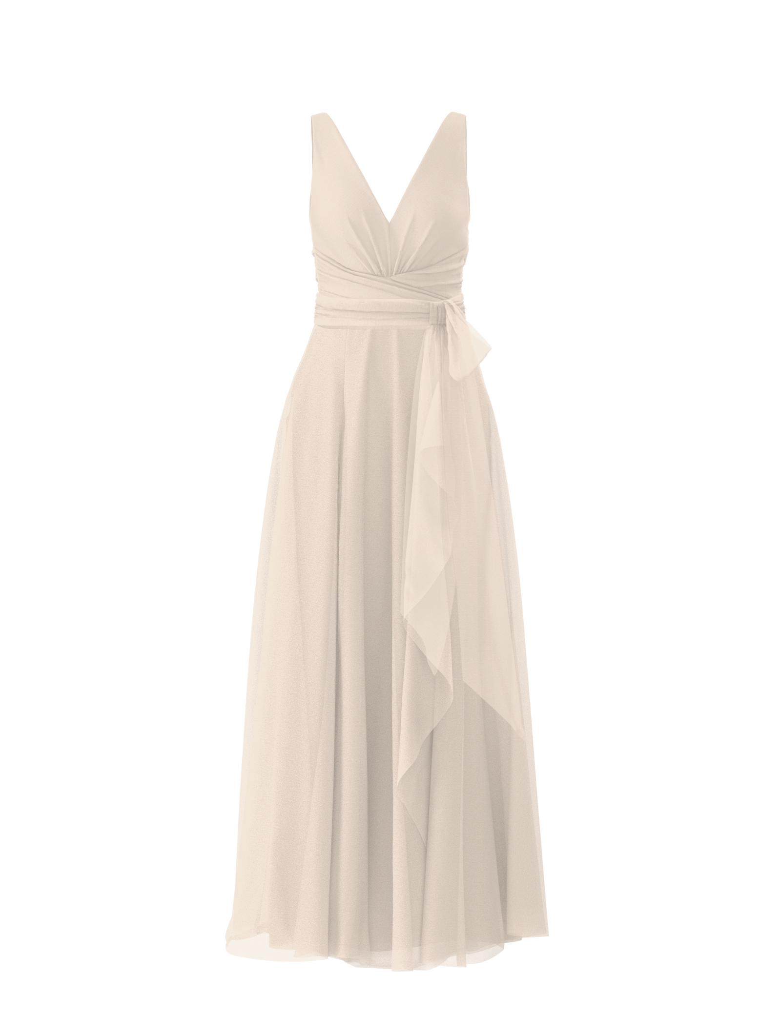 Elegant Cream Bodice (Justine) & Skirt (Jaycie) Set with Sash Belt - Perfect for Weddings, Prom & Formal Events