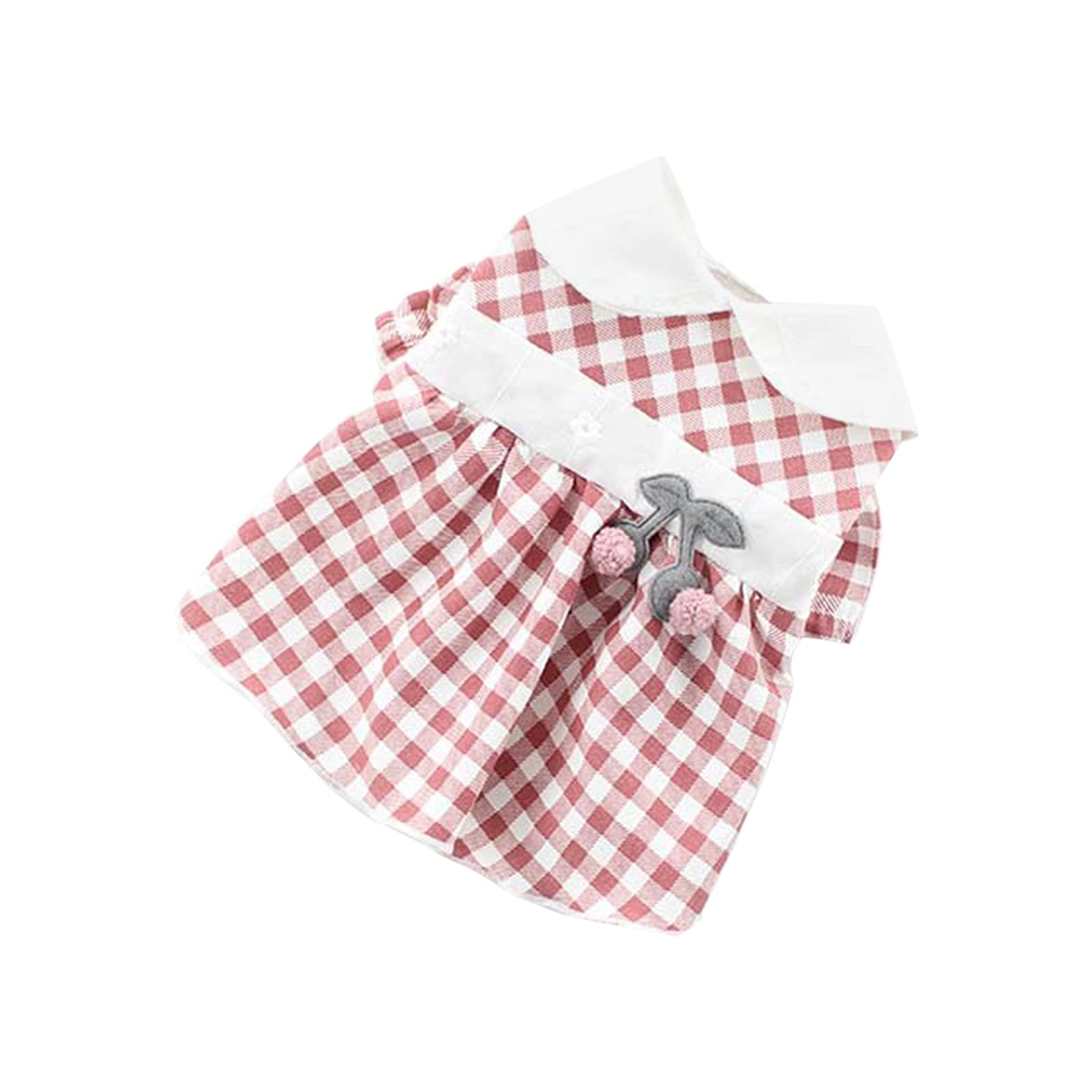 SONGBIRDTH Cherry Pet Dress - Breathable Summer Dog Skirt for Daily & Party Wear