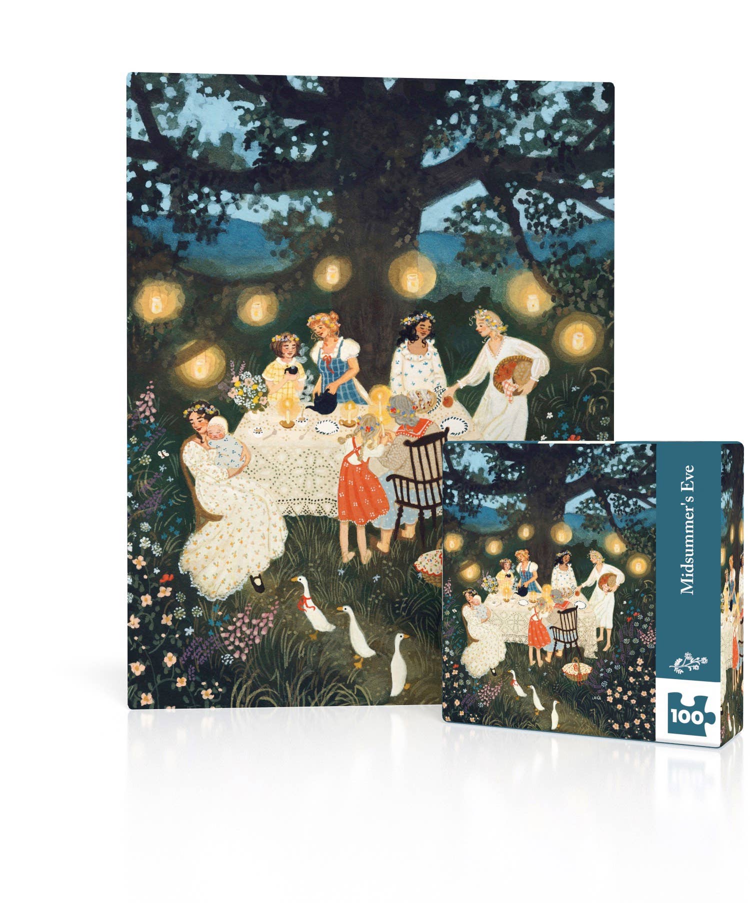 Midsummer's Eve Mini Jigsaw Puzzle - 100 Piece Small Puzzle for Adults & Kids - Perfect for Family Game Night, Travel & Relaxation