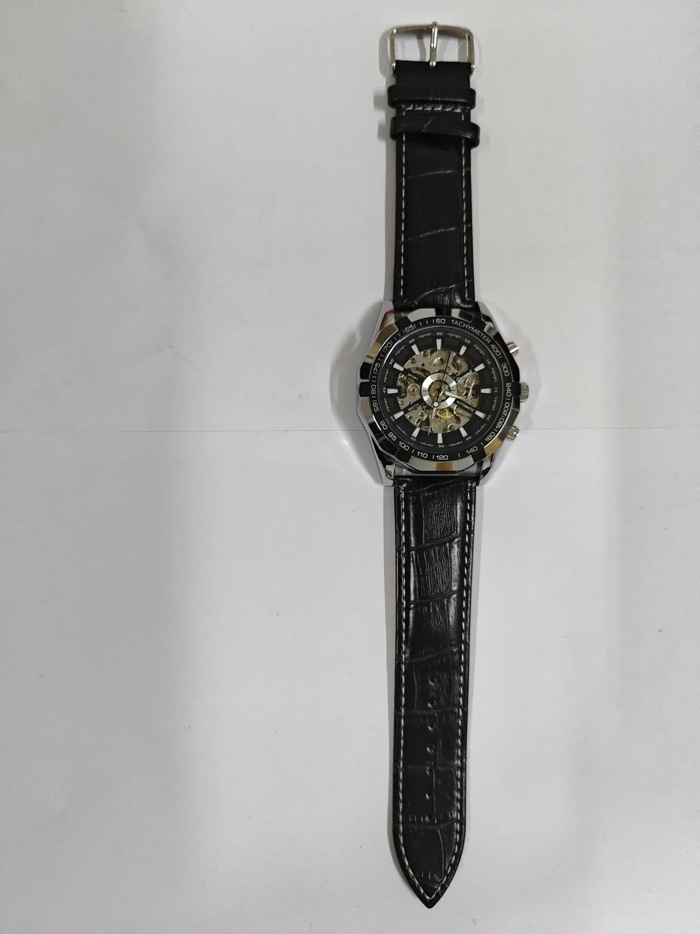 Lancardo Skeleton Dial Automatic Mechanical Men's Watch - Stainless Steel Bracelet, Round Case, Luxury Timepiece with Gift Box - Perfect for Business, Formal Events & Gifts