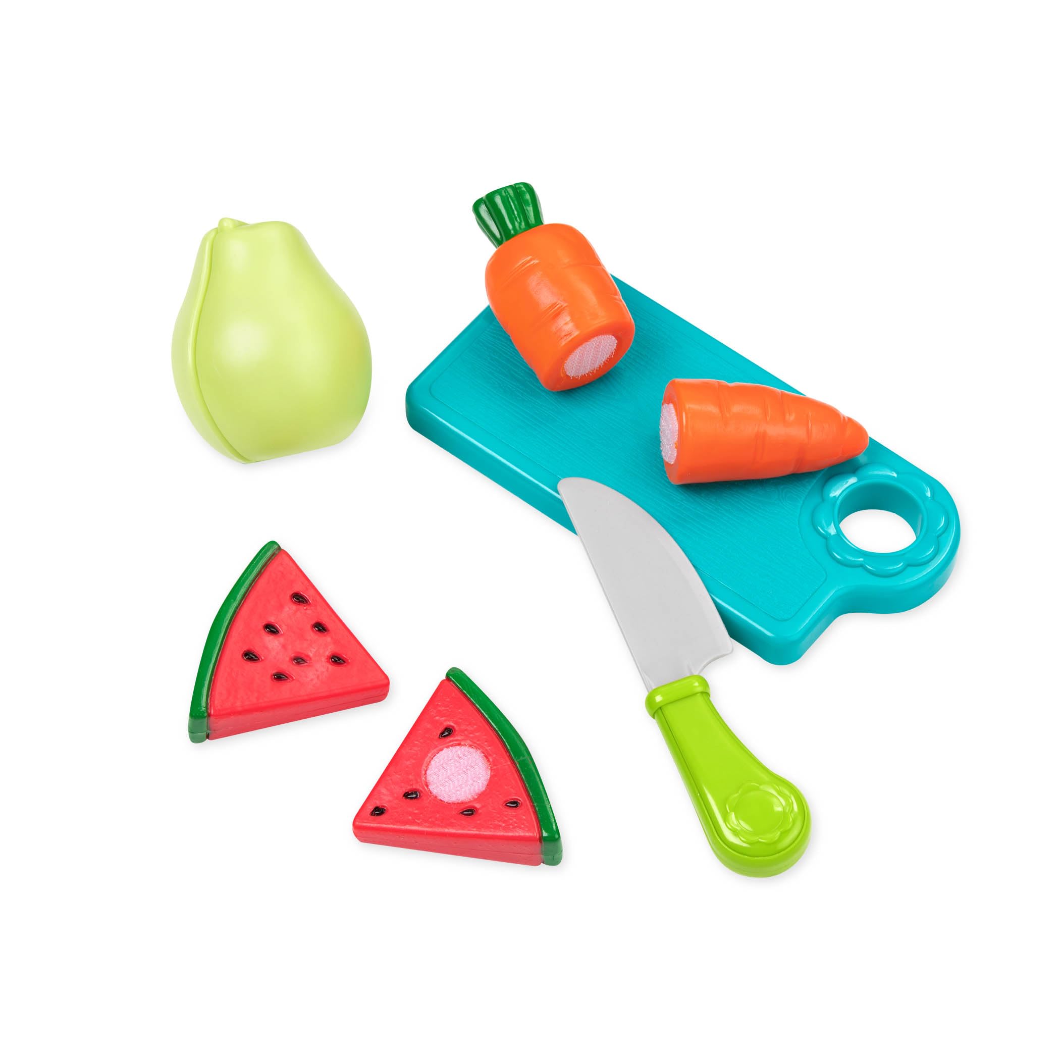 Battat Kids Play Food Toy Set with Cutting Boards & Accessories - 37-Piece Farmers Market Pretend Fruit & Vegetable Basket - Educational Toddler Toys for Ages 2+ - Perfect for Pretend Play, Role-Playing & Early Learning Activities
