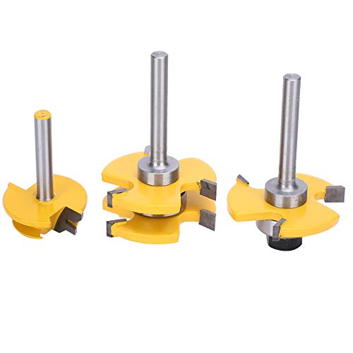 Accurely 3Pcs 45° Router Bit Set - 1/4