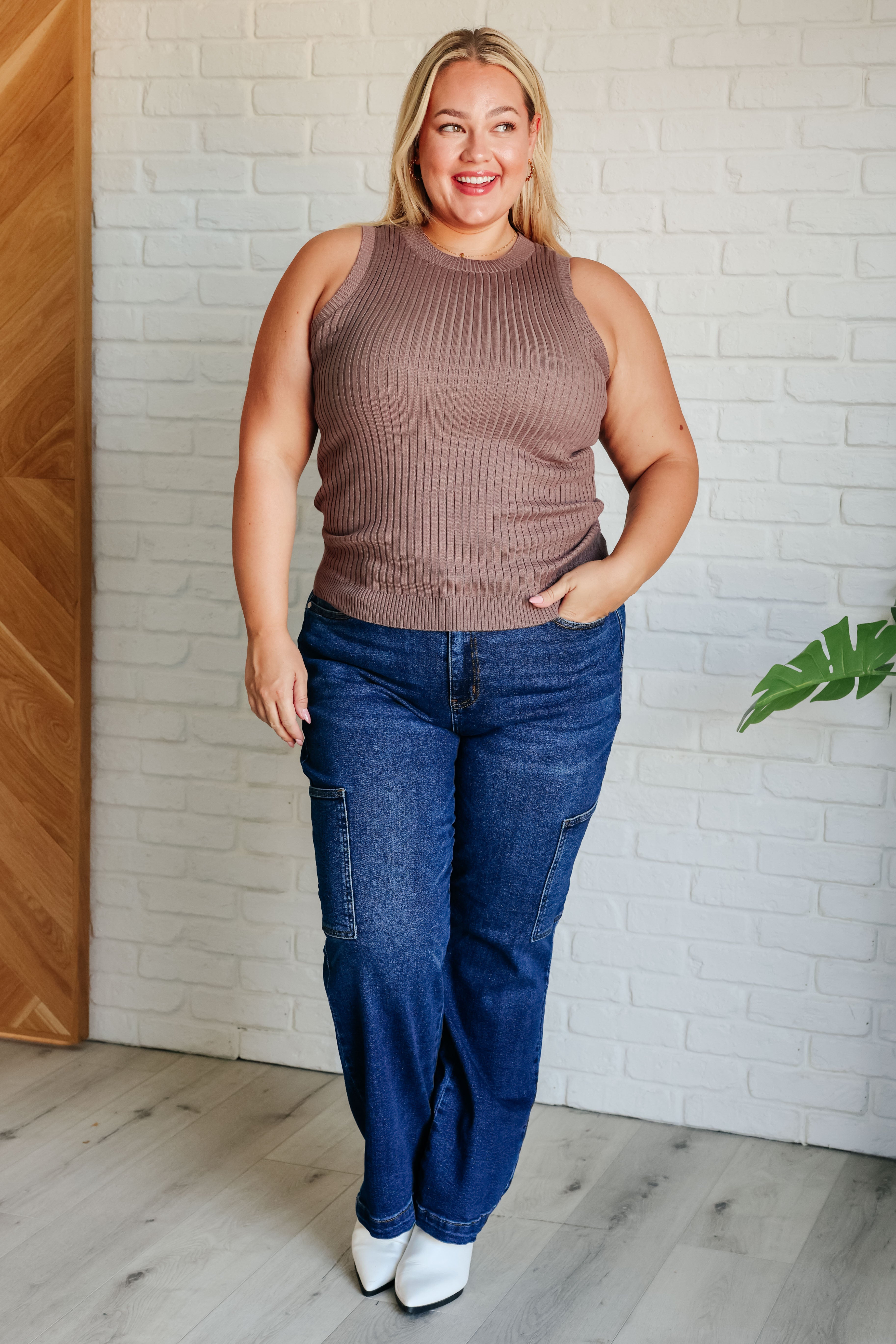 Let Me Hear It Ribbed Sweater Tank Top - Women's Casual Knit Sleeveless Pullover for Layering & Everyday Wear