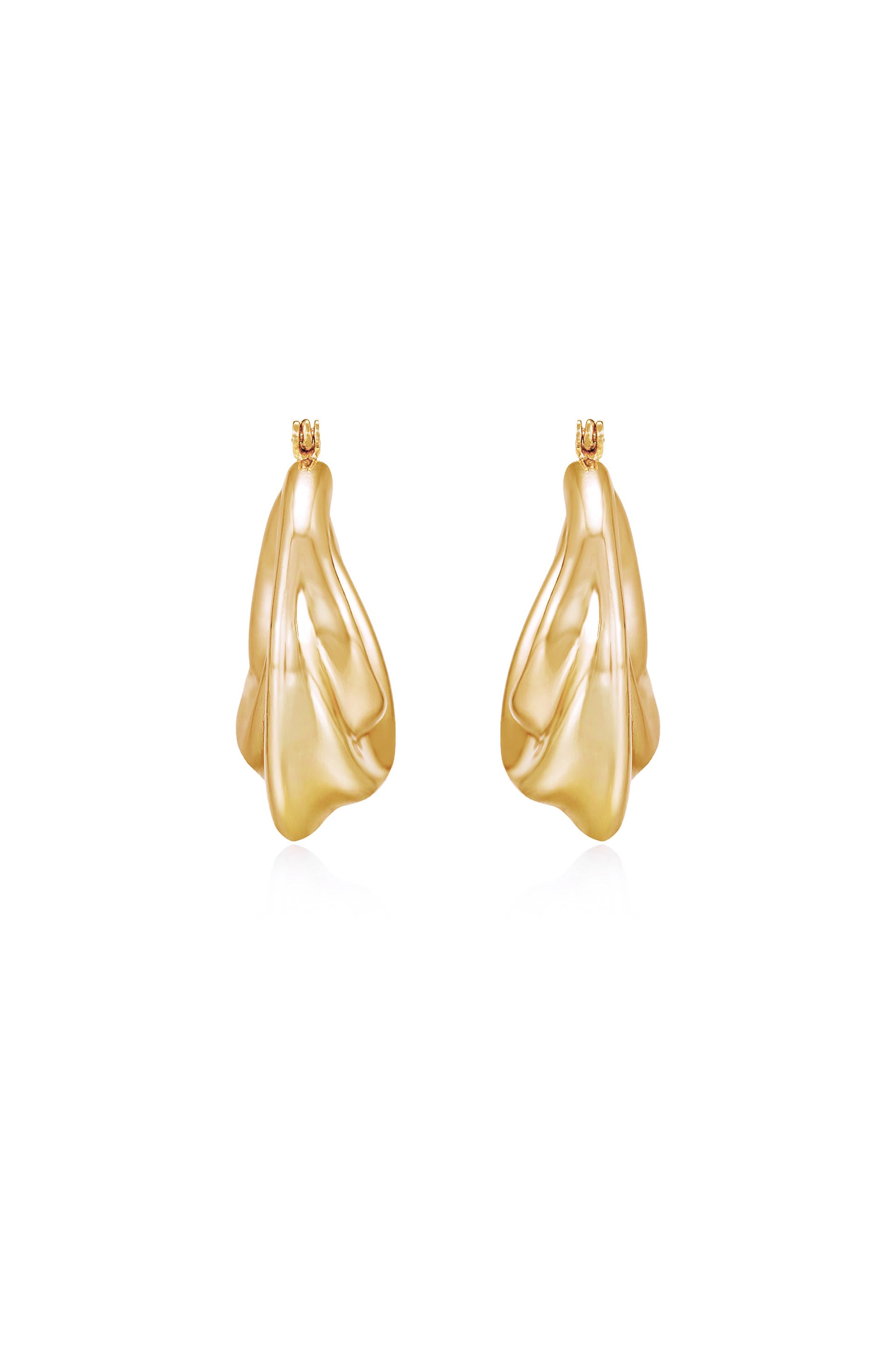 Crescent Swirl Hoop Earrings for Women - Trendy Gold/Silver Dangle Earrings for Everyday Wear | Perfect for Parties, Date Nights & Office