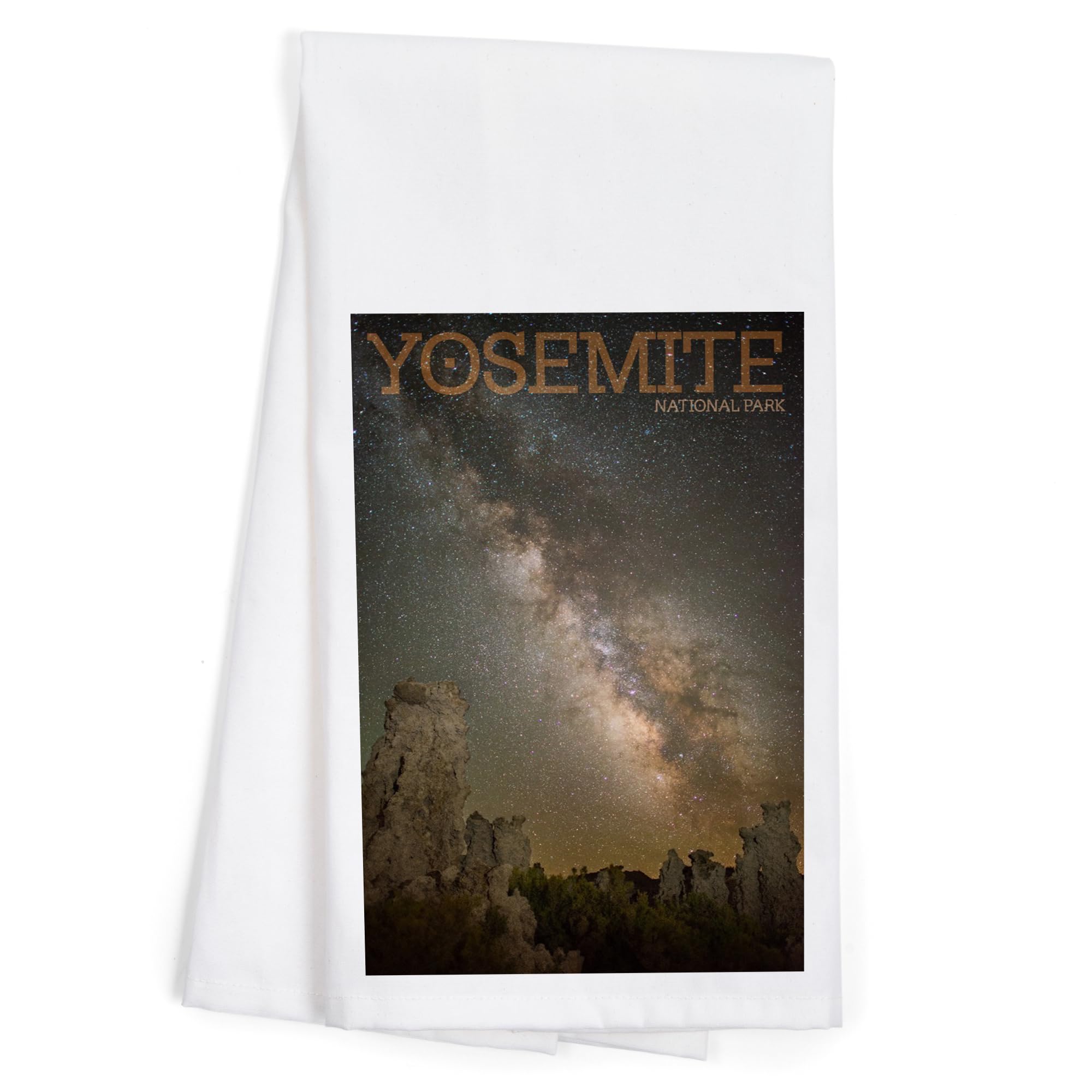 Lantern Press Yosemite National Park California Milky Way 100% Cotton Tea Towel - Decorative Hand Towel for Kitchen, Home Decor & Gifts | Perfect for Dish Drying, Wall Art & Cozy Cabin Decor