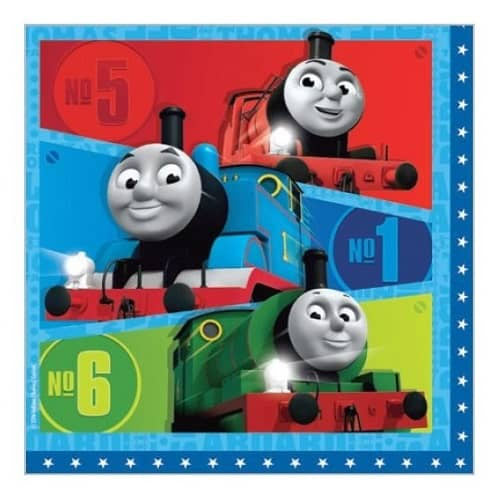 Thomas the Tank Engine Party Napkins - 20 Pack for Kids Birthday Party, Baby Shower & Train Themed Events