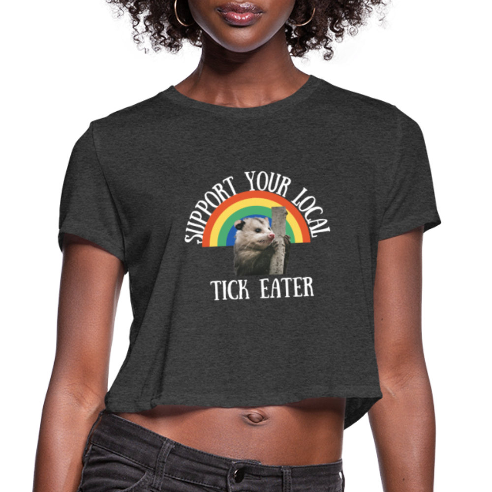 Opossum Support Women's Cropped T-Shirt | Funny Animal Lover Tee | Casual Streetwear & Summer Outfit Essential