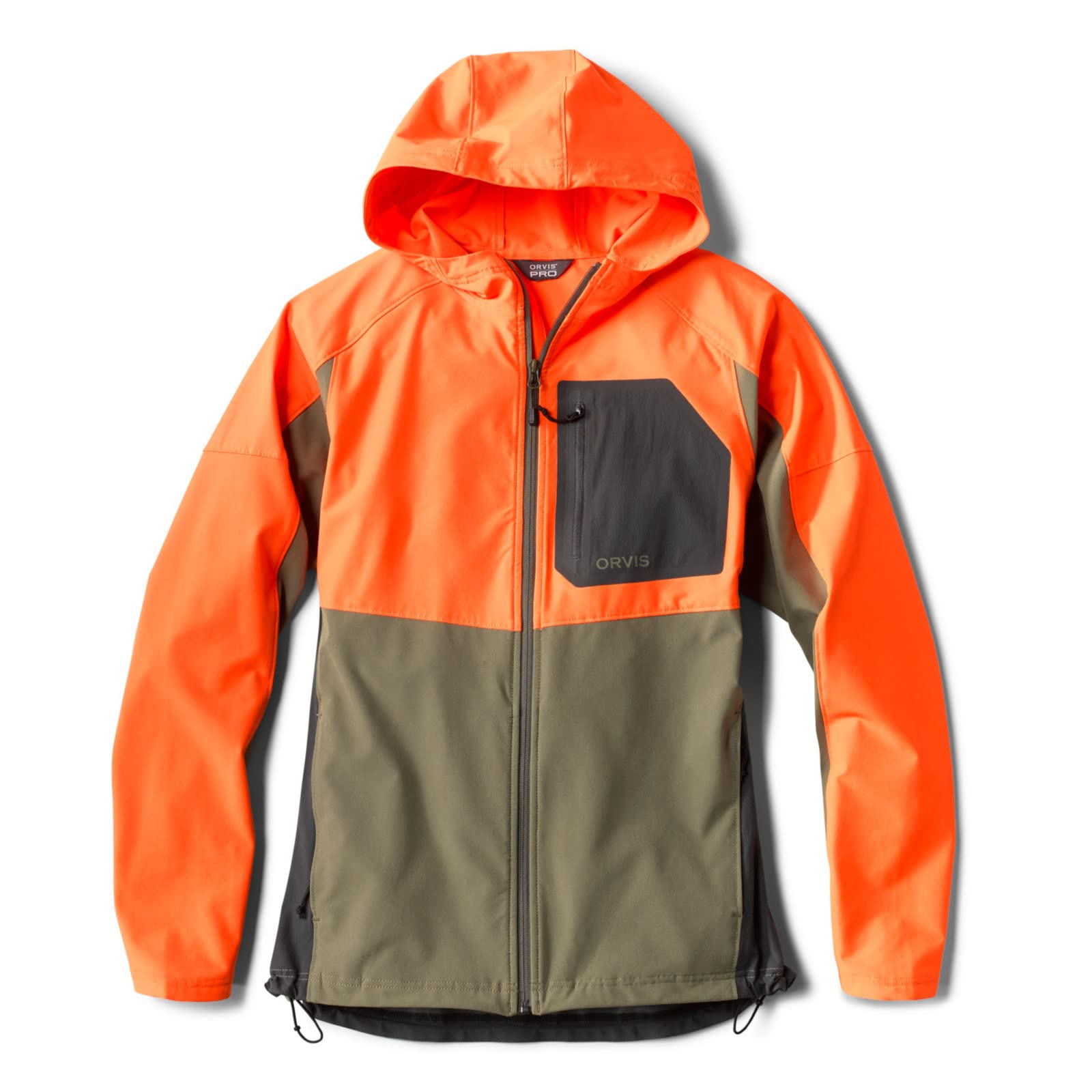 Orvis Men's PRO LT Softshell Hoodie - Lightweight Water-Resistant Jacket for Outdoor Hiking & Casual Wear