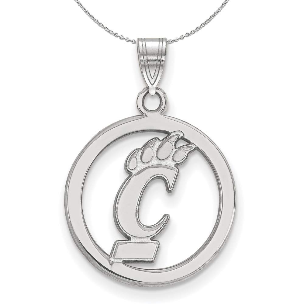 Black Bow Sterling Silver Cincinnati Pendant Necklace for Graduation Gifts