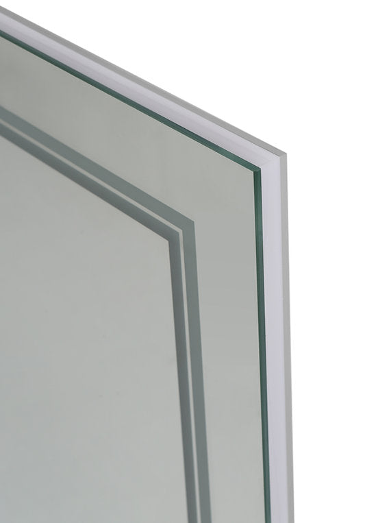 Aquadom SOHO 40x30 Inch LED Lighted Bathroom Mirror with Anti-Fog, Dimmable Touch Control - Perfect for Modern Vanity, Makeup, and Shaving