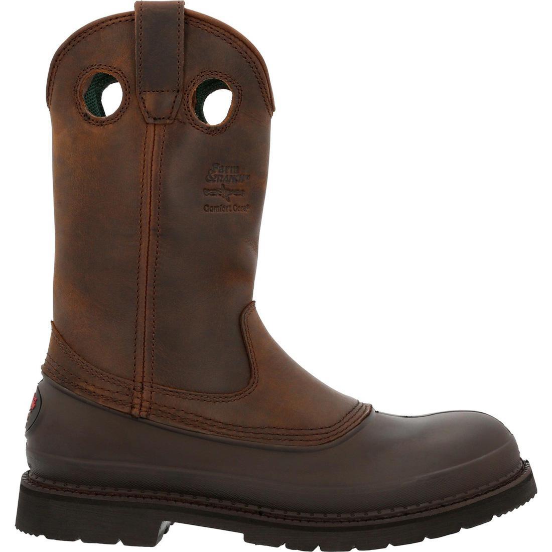 Muddog Wellington Work Boots for Men - Waterproof Steel Toe Safety Boots with Slip Resistance - Ideal for Construction, Farming & Outdoor Work