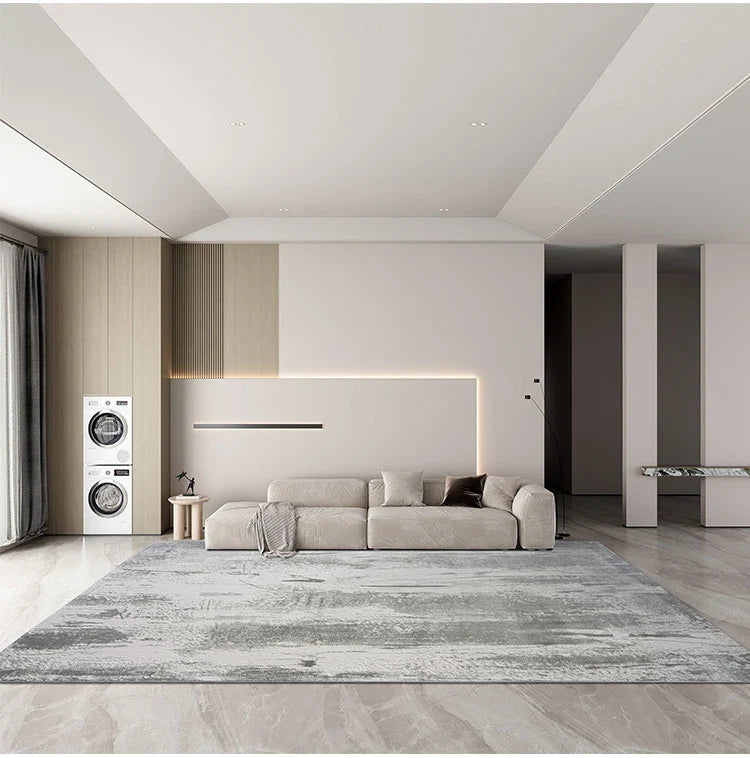 Modern Gray Tufted High Pile Area Rug with 3D Geometric Pattern - Soft Living Room Carpet for Bedroom, Nursery & Office Decor