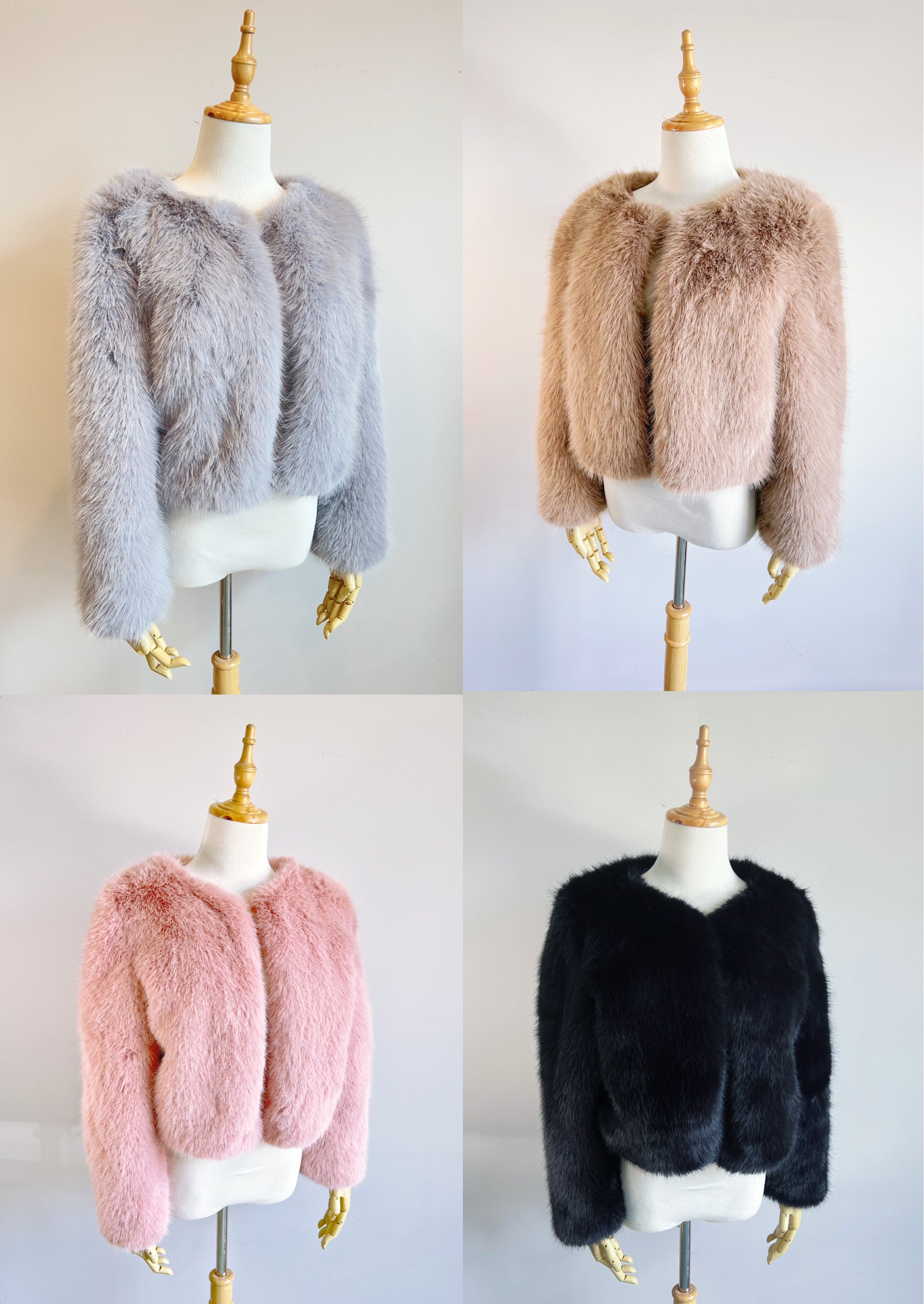 Elegant Grey Faux Fur Bridal Jacket - Winter Wedding Coat for Bride (Anna Gry07) | Perfect for Outdoor Ceremonies & Photoshoots