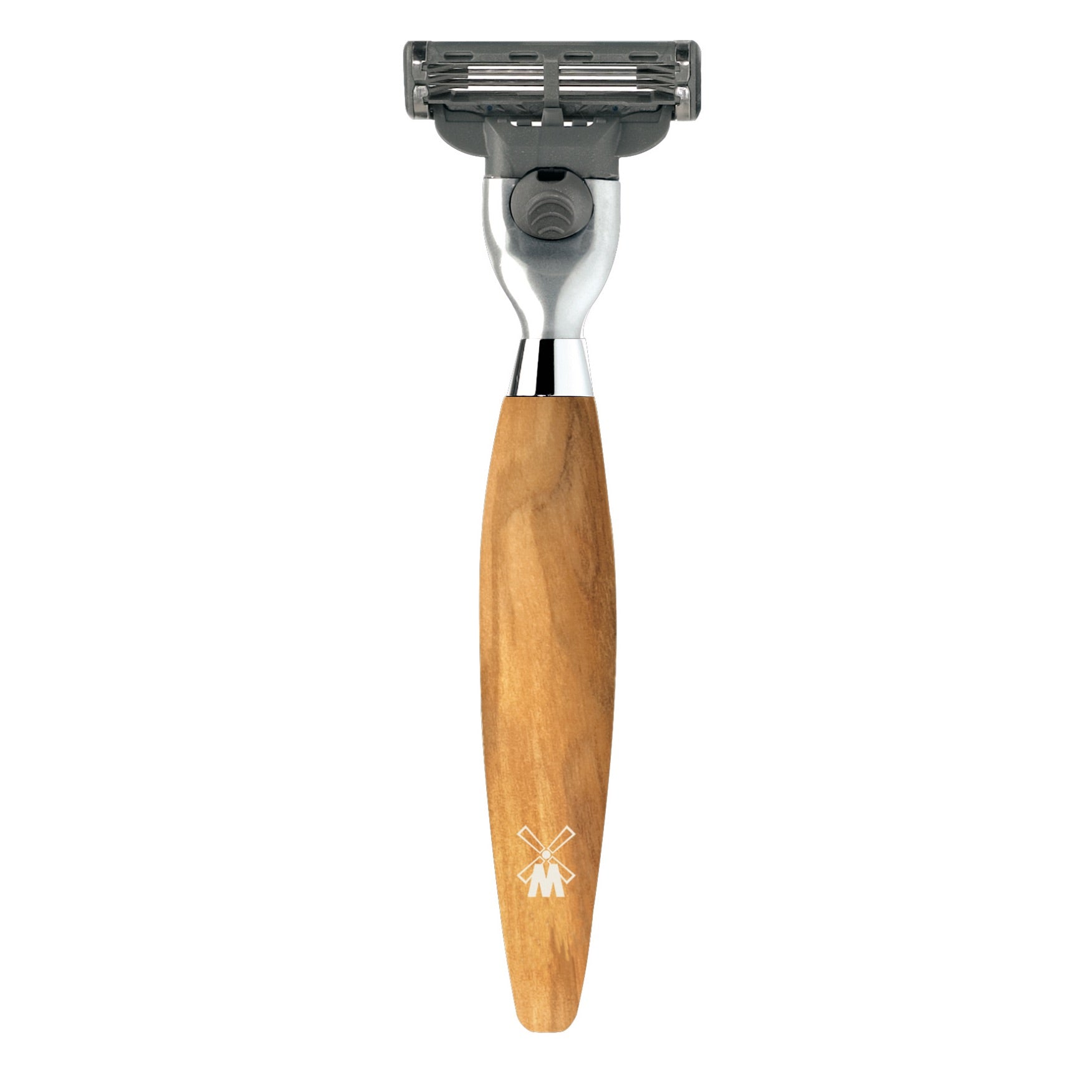 Premium Olive Wood Safety Razor Handle for Gillette Mach3 Blades - Eco-Friendly Shaving Gift for Men, Travel & Wet Shaving Essential