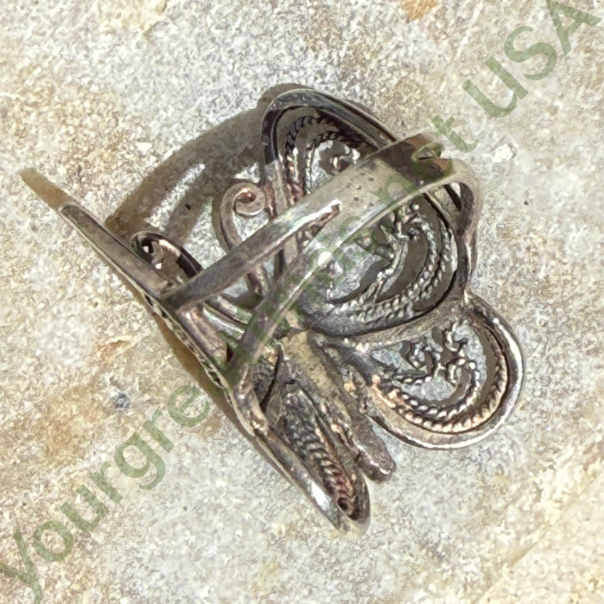 Elegant Sterling Silver Filigree Butterfly Ring - Size 6 - Perfect for Women's Fashion Jewelry, Gift Giving & Special Occasions