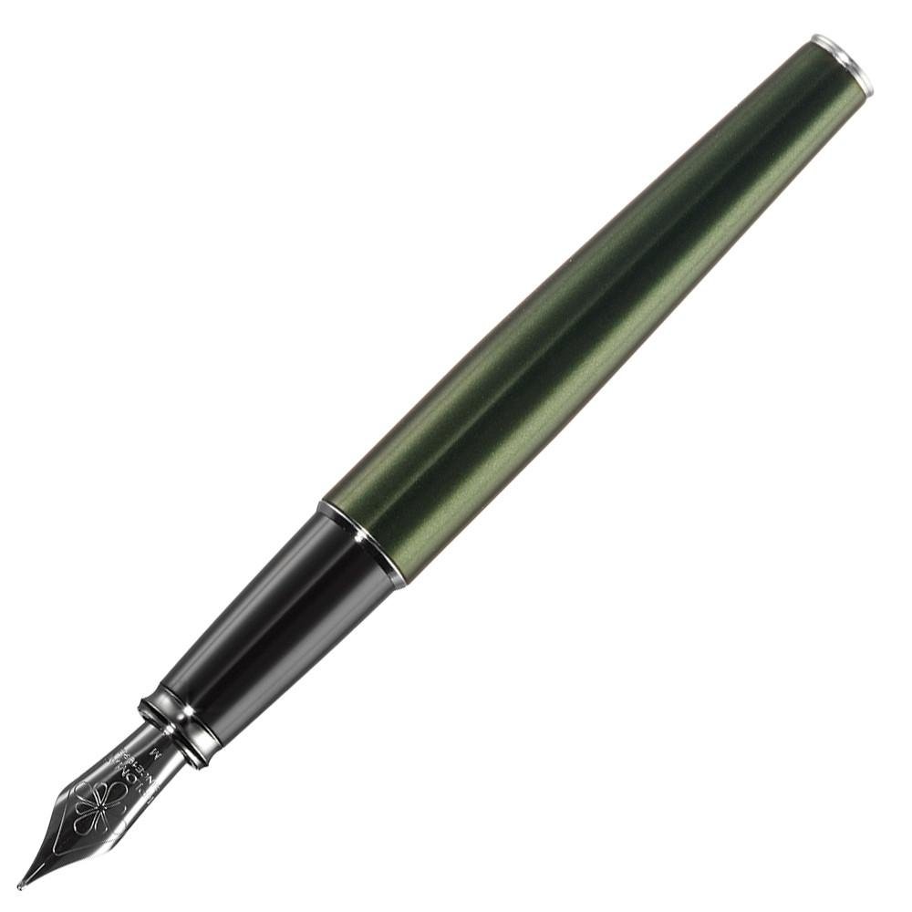 Premium Diplomat Excellence A2 Fountain Pen with Stainless Steel Extra Fine Nib - Evergreen Chrome Finish | Luxury Writing Instrument for Professionals, Collectors & Gift Giving | Perfect for Signing Documents, Journaling & Calligraphy