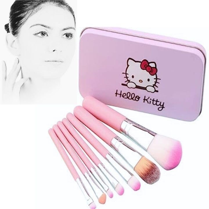 PAARTHO Mini Pink Eye & Lip Makeup Brush Set - 6 Piece Professional Cosmetic Brush Kit for Eyeshadow, Eyeliner & Lipstick Application | Perfect for Travel, Makeup Beginners & Daily Beauty Routine