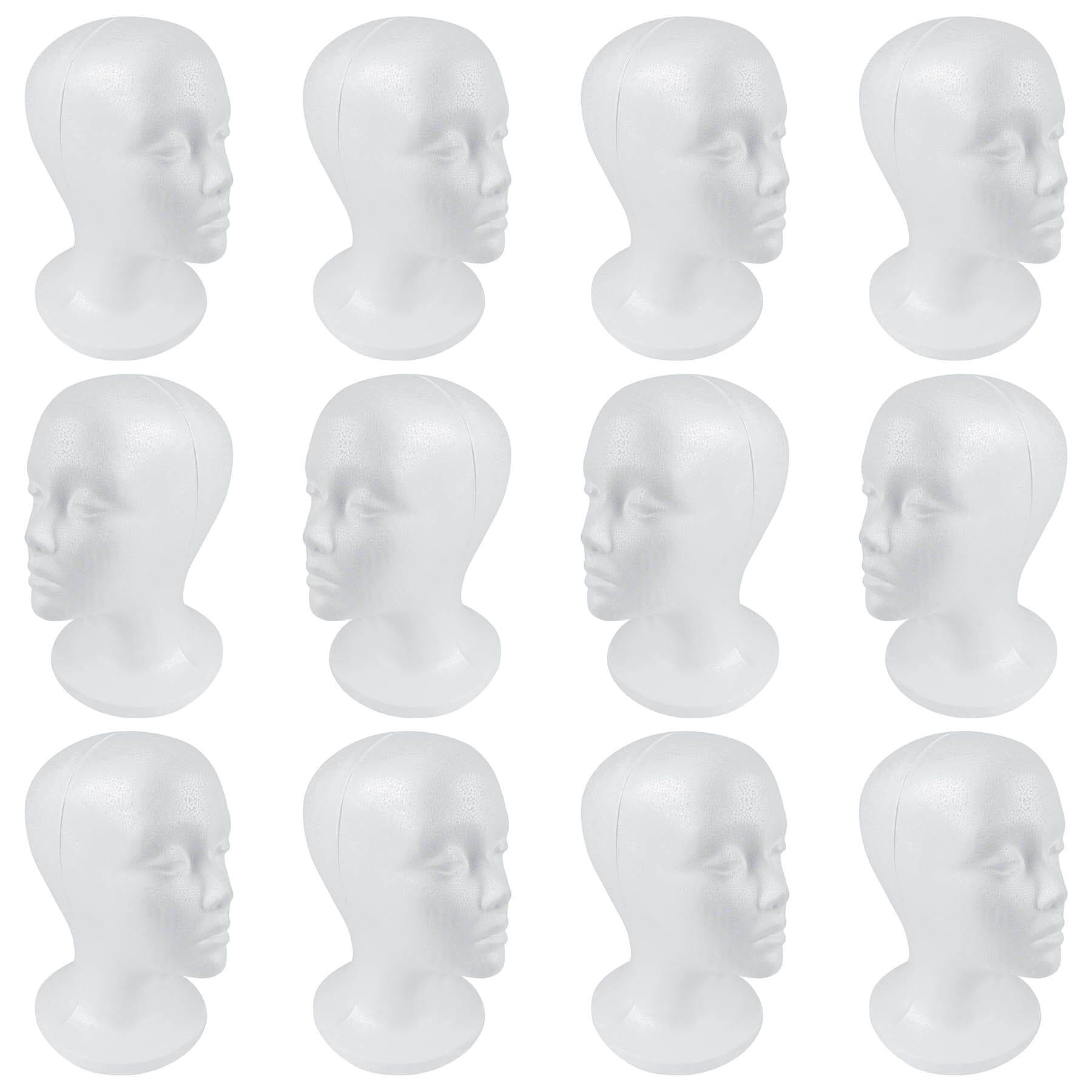 Styrofoam Mannequin Head for Wigs & Hats - Adjustable Stand for Hairstyling, Cosmetology & Salon Display - Perfect for Wig Making, Hat Display & Beauty Training
