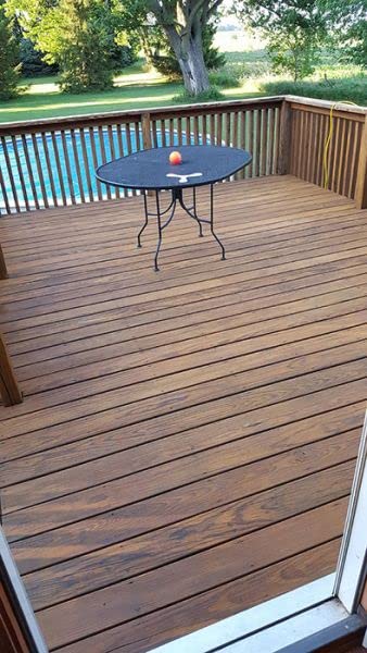 Armstrong Clark Premium Wood Stain for Decks & Outdoor Furniture - 1 Gallon, Natural Oak Semi-Transparent - Weatherproof Protection for Patios, Fences & Garden Structures