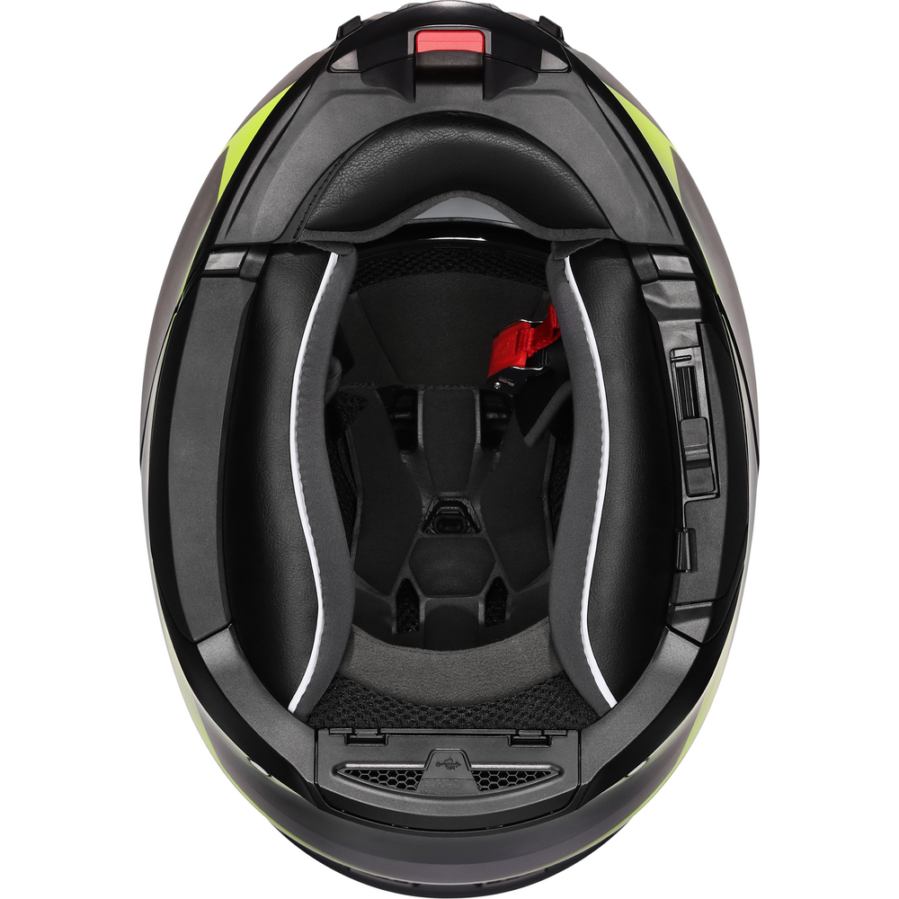 AGV Tourmodular Perception Motorcycle Helmet - Black, Grey, Fluo Yellow - DOT & ECE Certified for Street & Touring Riders