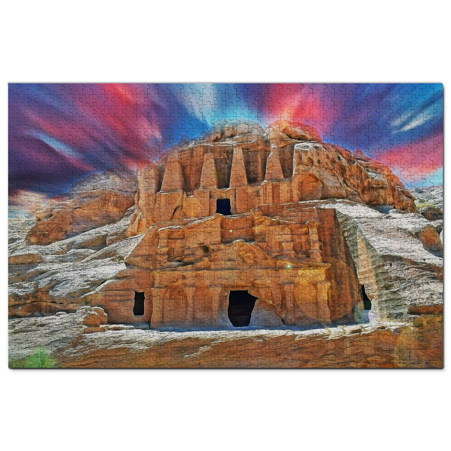1000 Piece Jordan Jigsaw Puzzle - Petra Landscape Artwork, Wooden Travel Souvenir & Home Decor | Perfect for Puzzle Enthusiasts, Travel Lovers & Gift Giving
