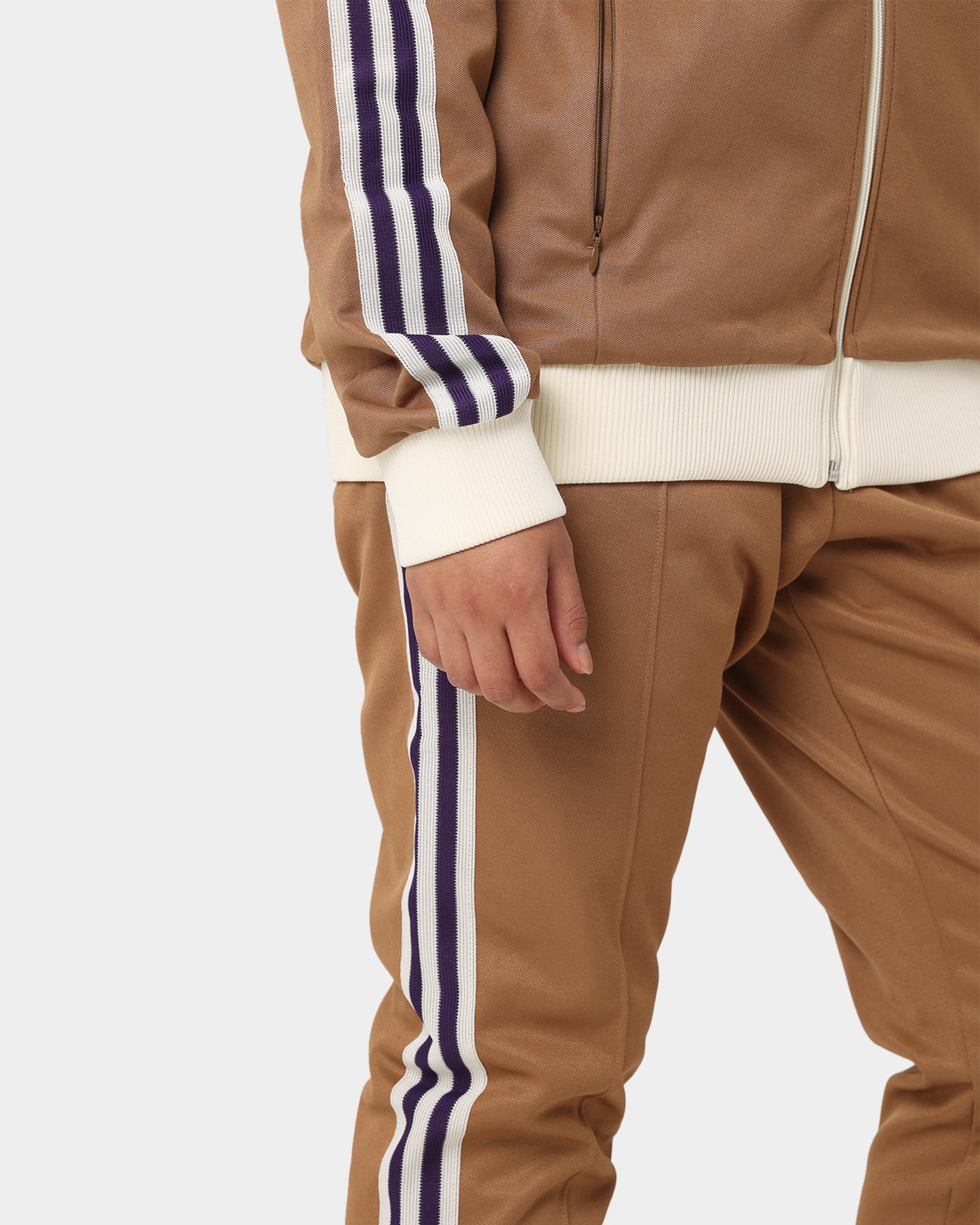 Adidas Adicolor Striped Track Pants for Men - Brown Desert Casual Joggers | Gym Workout, Running, Streetwear Fashion