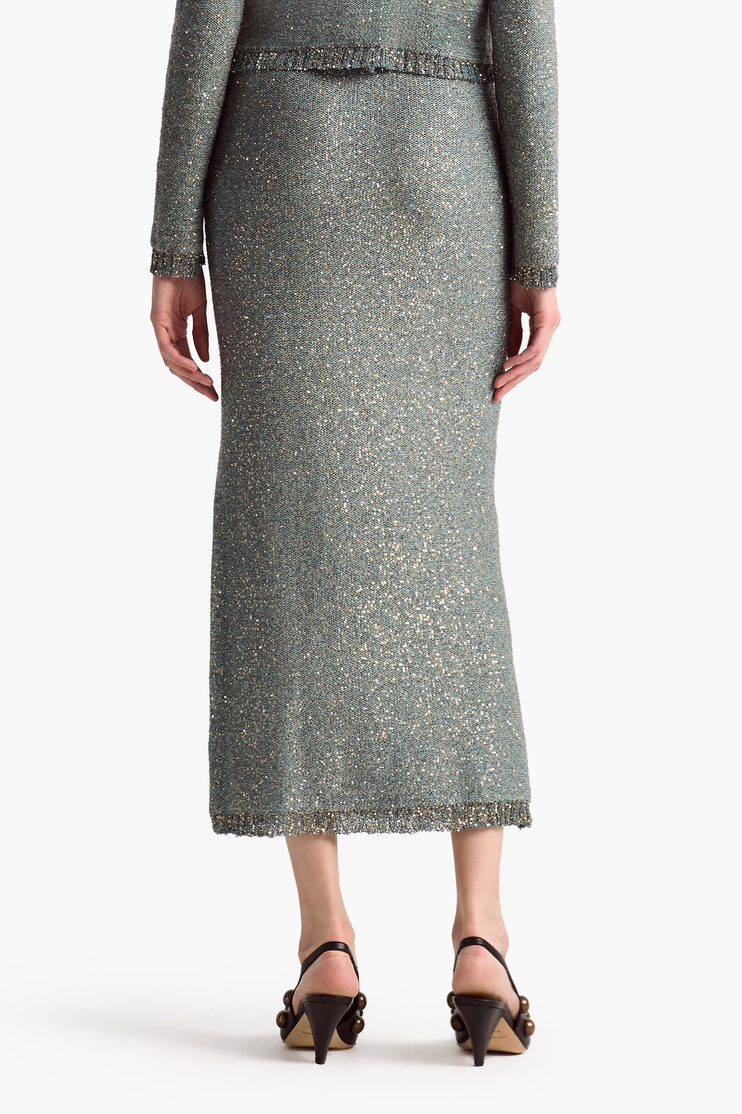 Georgie Skirt in Cadet Blue - Stylish Women's Midi Skirt for Casual Wear, Office & Date Nights | Perfect for Spring & Summer Outfits