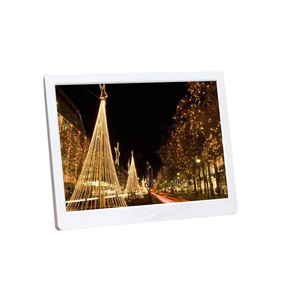 12-inch Digital Photo Frame with LED HD LCD Screen - Wall Mountable Video & Advertising Display in Classic Black - Perfect for Home, Office, and Retail Spaces