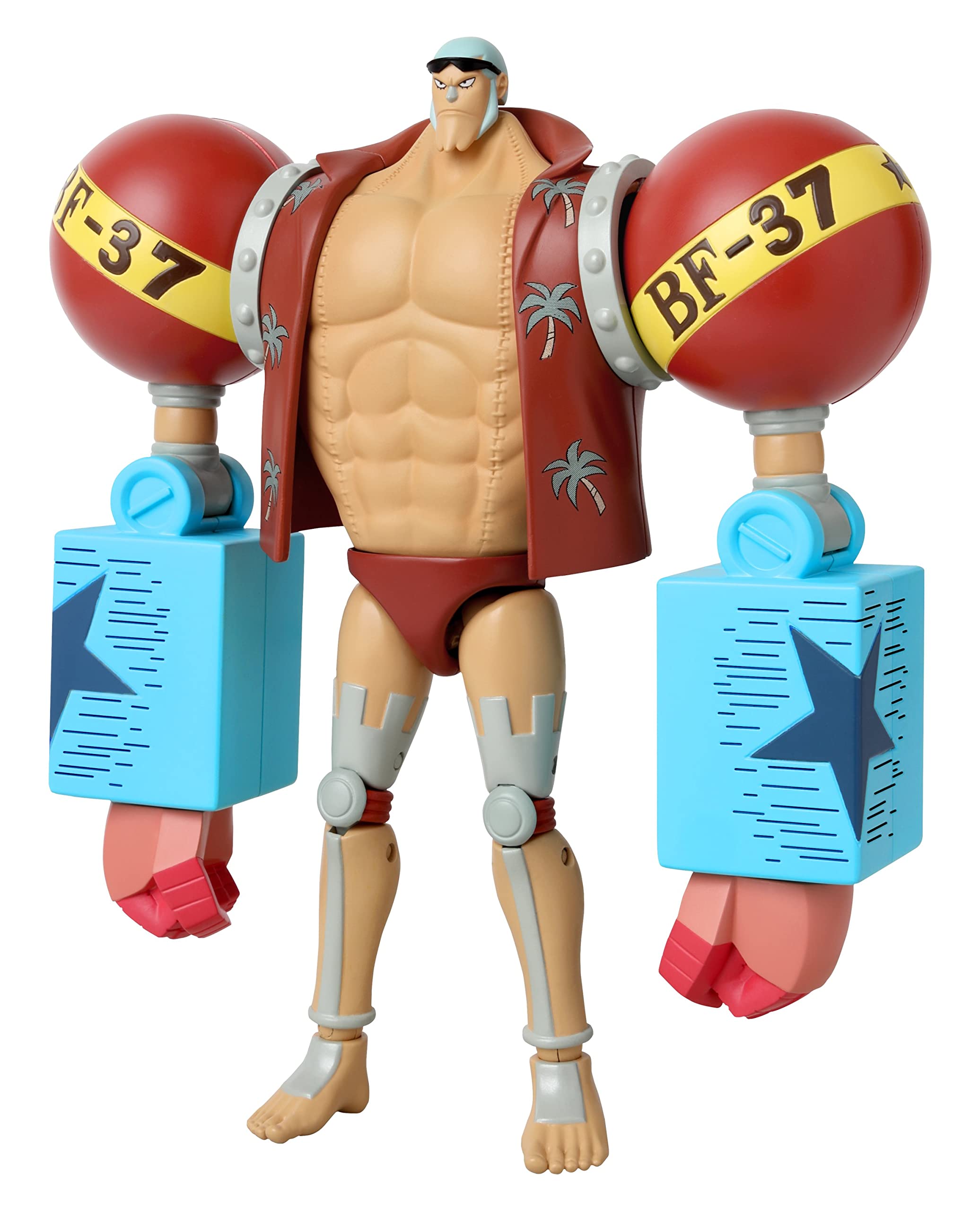 BANDAI One Piece Franky Action Figure 17cm Articulated Anime Collectible with Display Stand | Pirate Toys for Anime Fans | Perfect Gift for One Piece Lovers | Great for Display, Collection, and Role Play