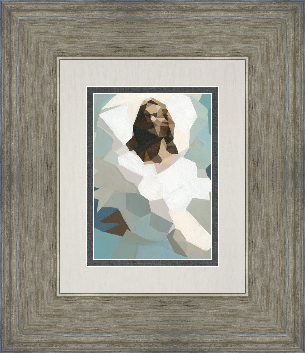 Christ In Blue By Brittany Lemmon - Religious Wall Art for Home & Church Decor - Perfect for Living Room, Bedroom & Prayer Spaces