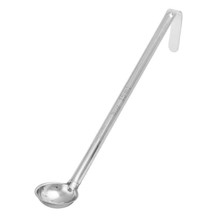 Winco 0.5 Oz One Piece Ladle - Stainless Steel Soup Spoon with Ergonomic Handle - Perfect for Cooking, Serving Soups & Stews in Restaurants & Home Kitchens