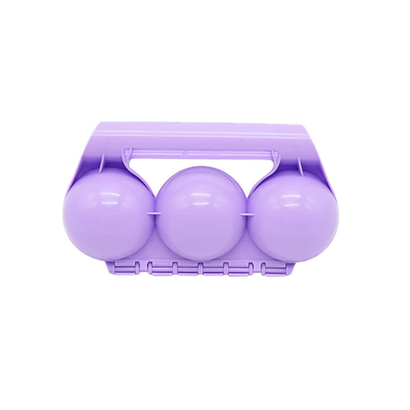 Ussuma Snowball Maker Clip - 3 Pack Winter Snowball Clips for Kids Outdoor Snow Play, Snowball Fight Toy (Purple) - Perfect for Family Winter Fun, Snow Day Activities & Backyard Snowball Battles