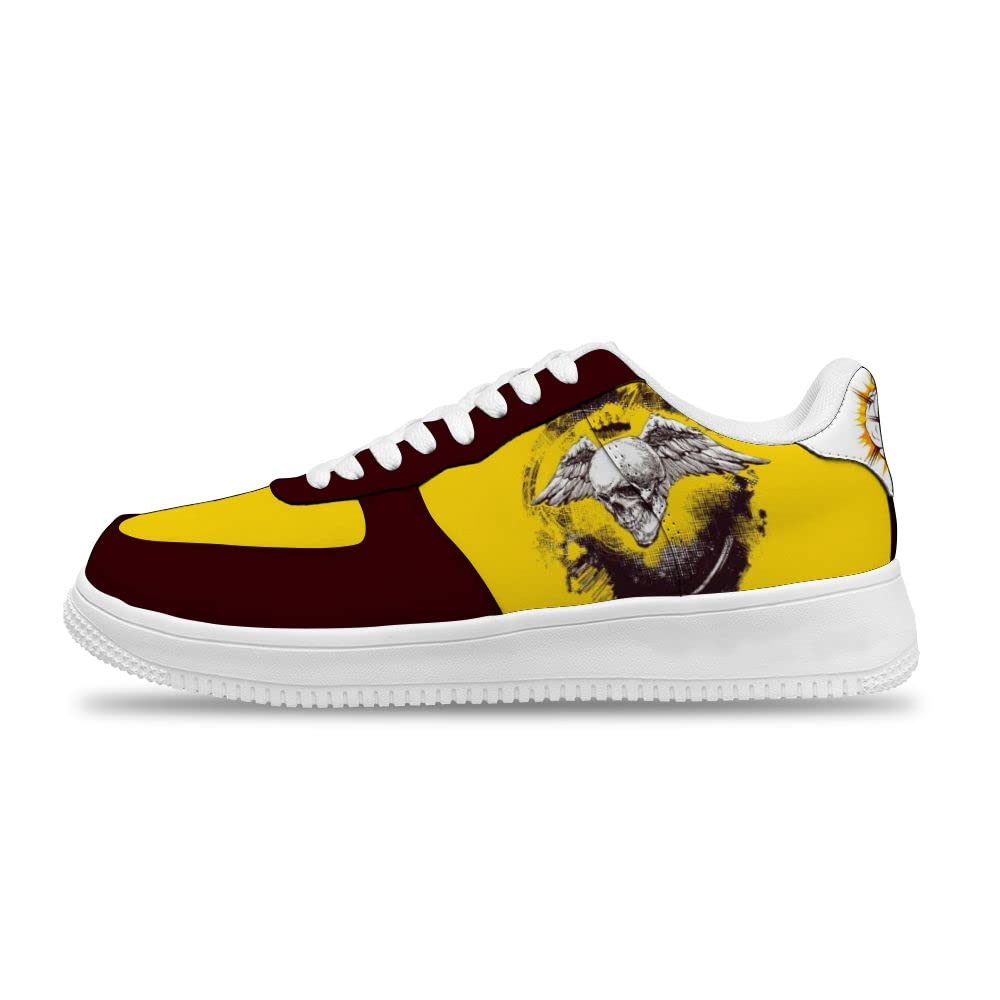TUYAI Angel of Death Skull Custom Air Force Sneakers - Men's & Women's Fashion Sports Shoes with Cool Anime Design | Perfect for Streetwear, Cosplay, and Casual Outfits
