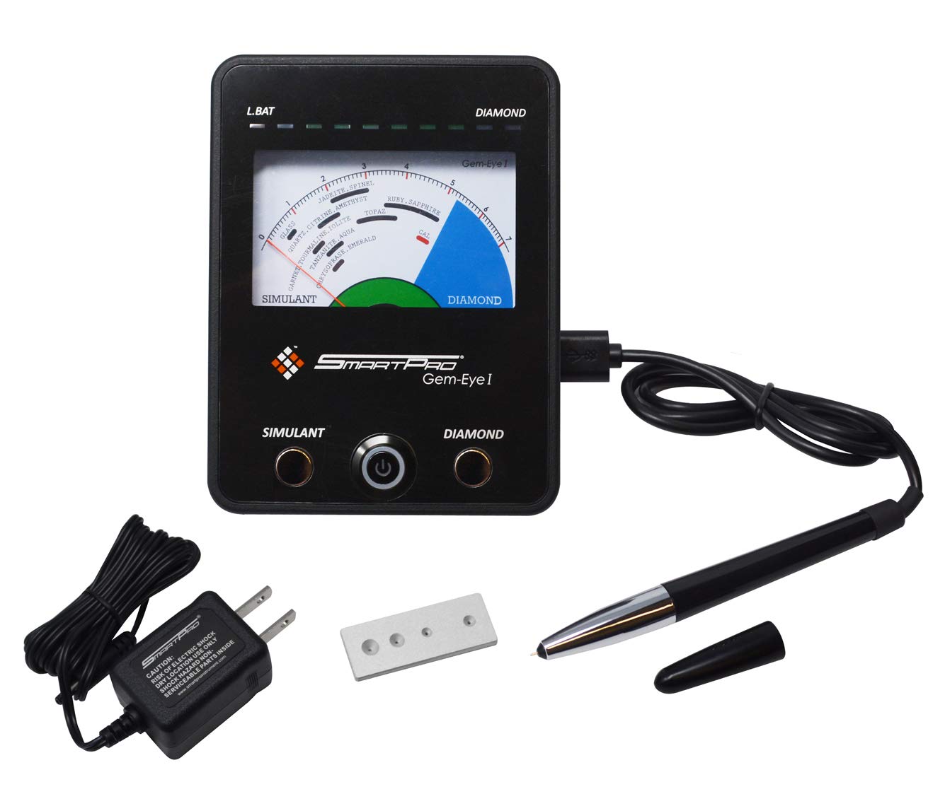 SmartPro Gem-Eye I SPGE-1 Diamond Tester & Gemstone Analyzer Kit - Professional Jewelry Testing Tool for Diamonds, Moissanite, Cubic Zirconia - Perfect for Jewelers, Pawn Shops & Gemstone Identification