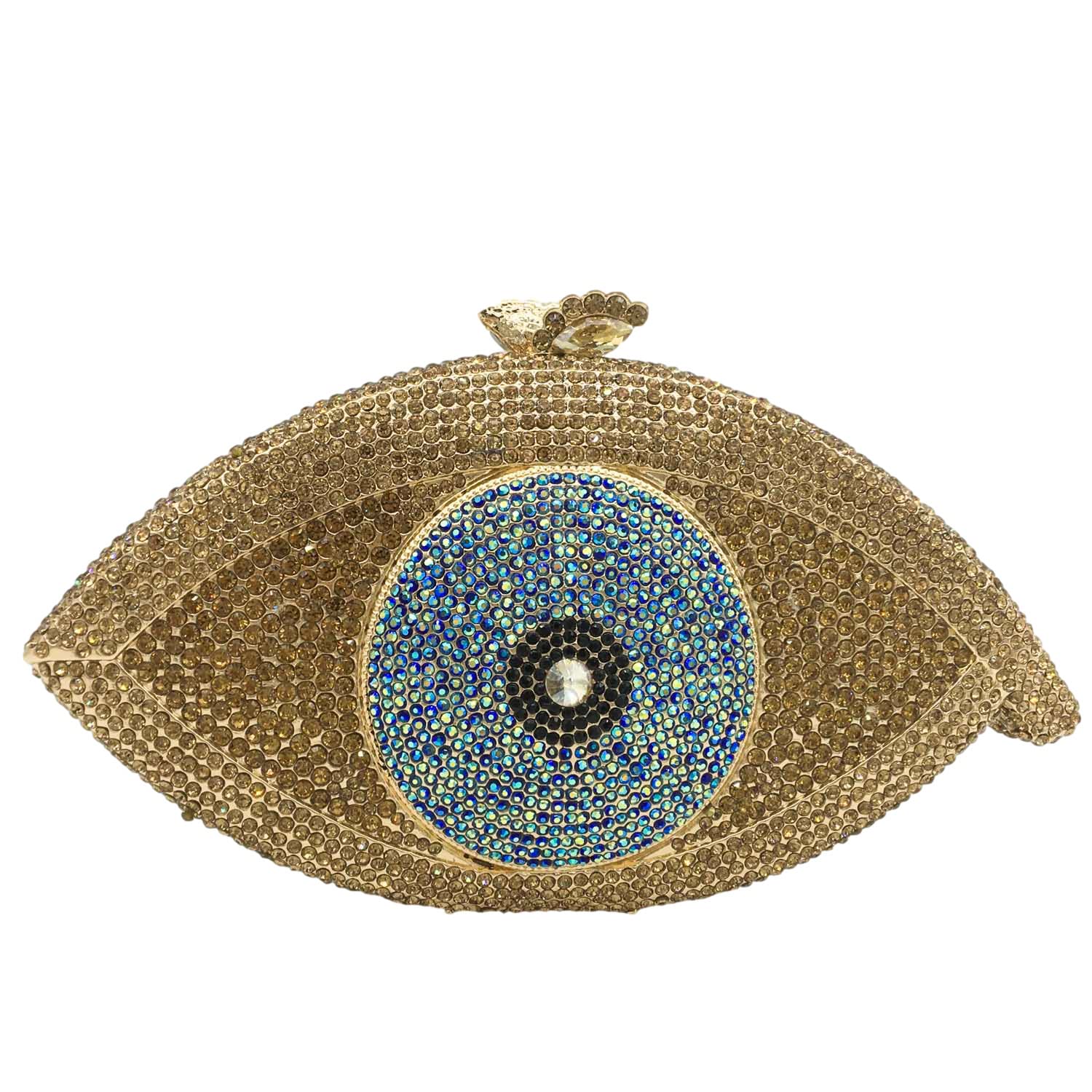 FGG Evil Eye Crystal Clutch Bag for Women - Rhinestone Evening Purse for Wedding, Party & Prom - Mini Handbag for Special Occasions & Night Out