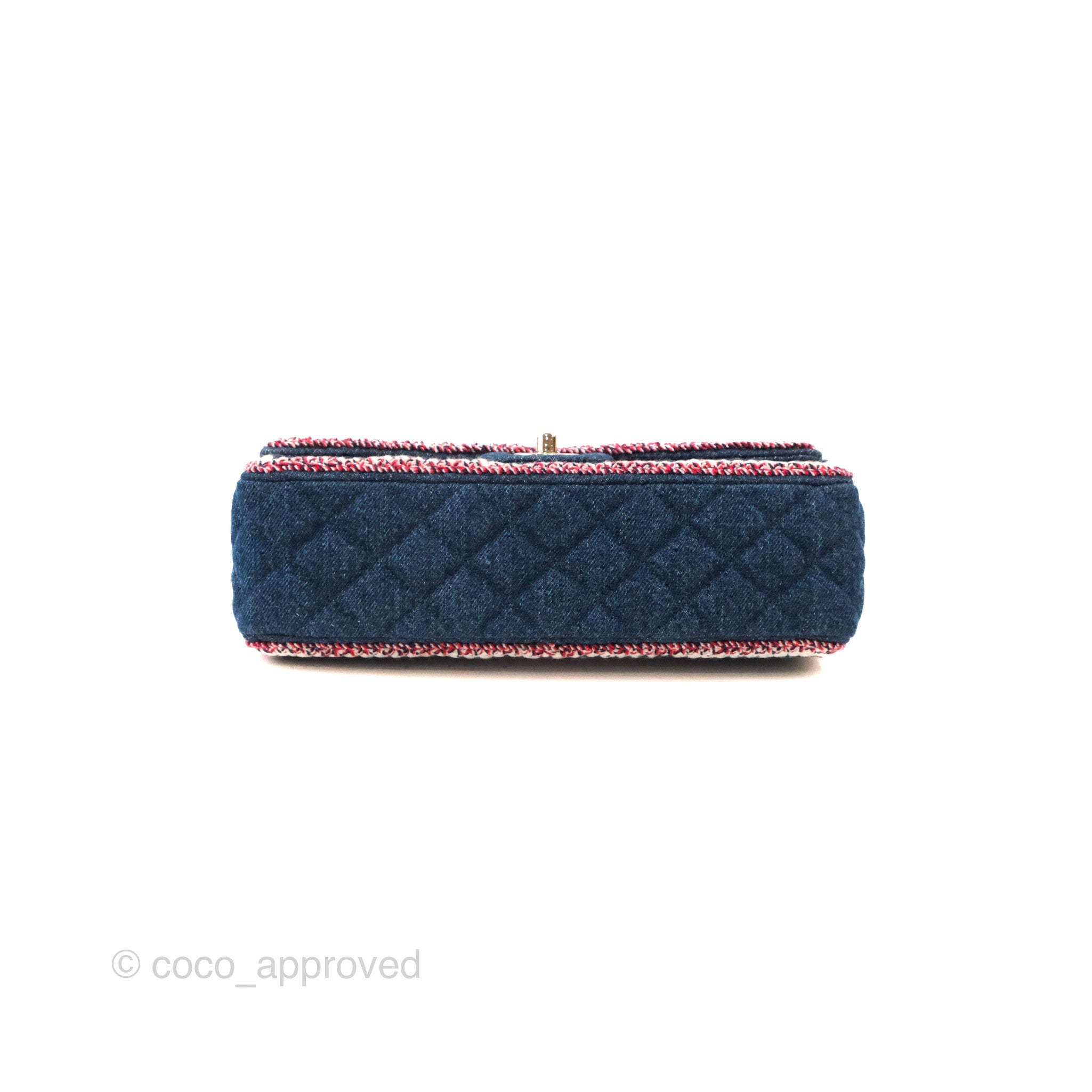 Chanel Classic Flap Bag Dark Blue Denim with Braided Silver Hardware 18A Collection - Luxury Designer Handbag for Women, Perfect for Evening Events & Special Occasions