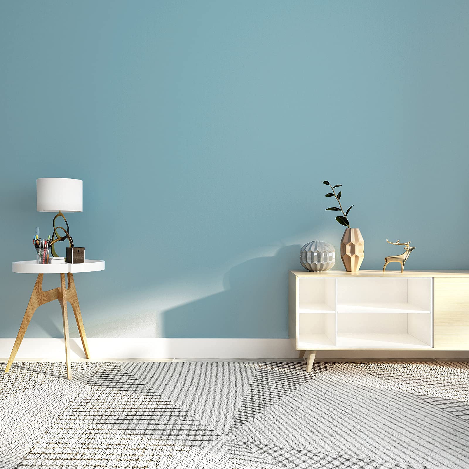 VEELIKE Ocean Blue Peel and Stick Wallpaper - Thick Self-Adhesive Waterproof Vinyl Film for Walls, Countertops, Cabinets & Drawers | Decorative Contact Paper for Bedroom, Kitchen & Home Decor (15.7''x354'') | Perfect for DIY Home Renovation, Furniture Upcycling & Shelf Lining