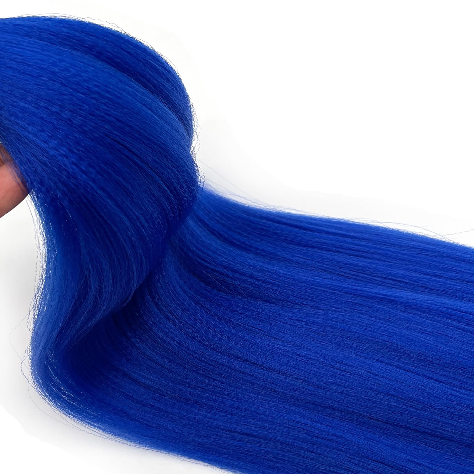 Blue Pre-Stretched Kanekalon Braiding Hair Extensions - 30 Inch, 8 Packs, Jumbo Box Braids, Natural Human Hair Look | Perfect for Micro Braids, Protective Styles & DIY Hair Styling