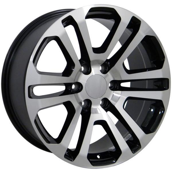 20 Inch Black Machined Aluminum Wheel Replacement for Chevy C2500 (1988-2000) - OEM Style Replica Rim 9489814 - Perfect for Truck Upgrades & Off-Road Adventures