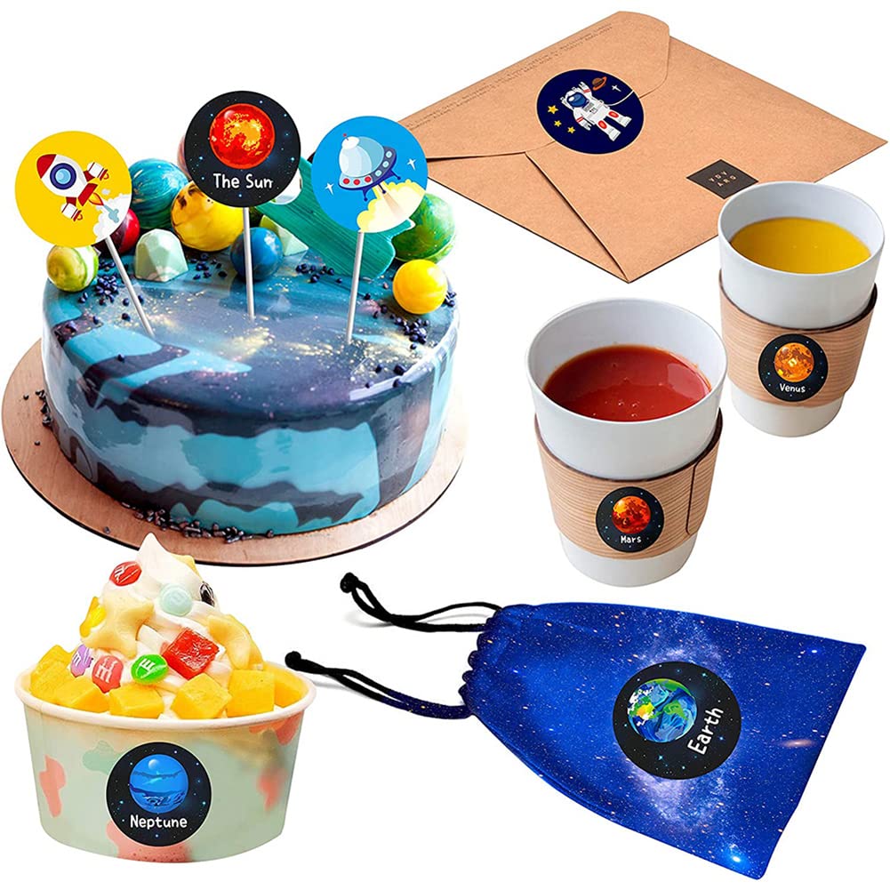 1000 Realistic Solar System Stickers for Kids - Outer Space Planet Stickers for Classroom, Science Projects, Birthday Party Decorations - Perfect for Teachers, Students & Space Lovers