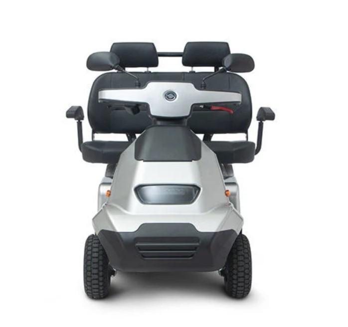 Afikim Afiscooter S4 Duo 4-Wheel Electric Mobility Scooter - Dual Seat, Red - New - Perfect for Outdoor Adventures & Shopping Trips