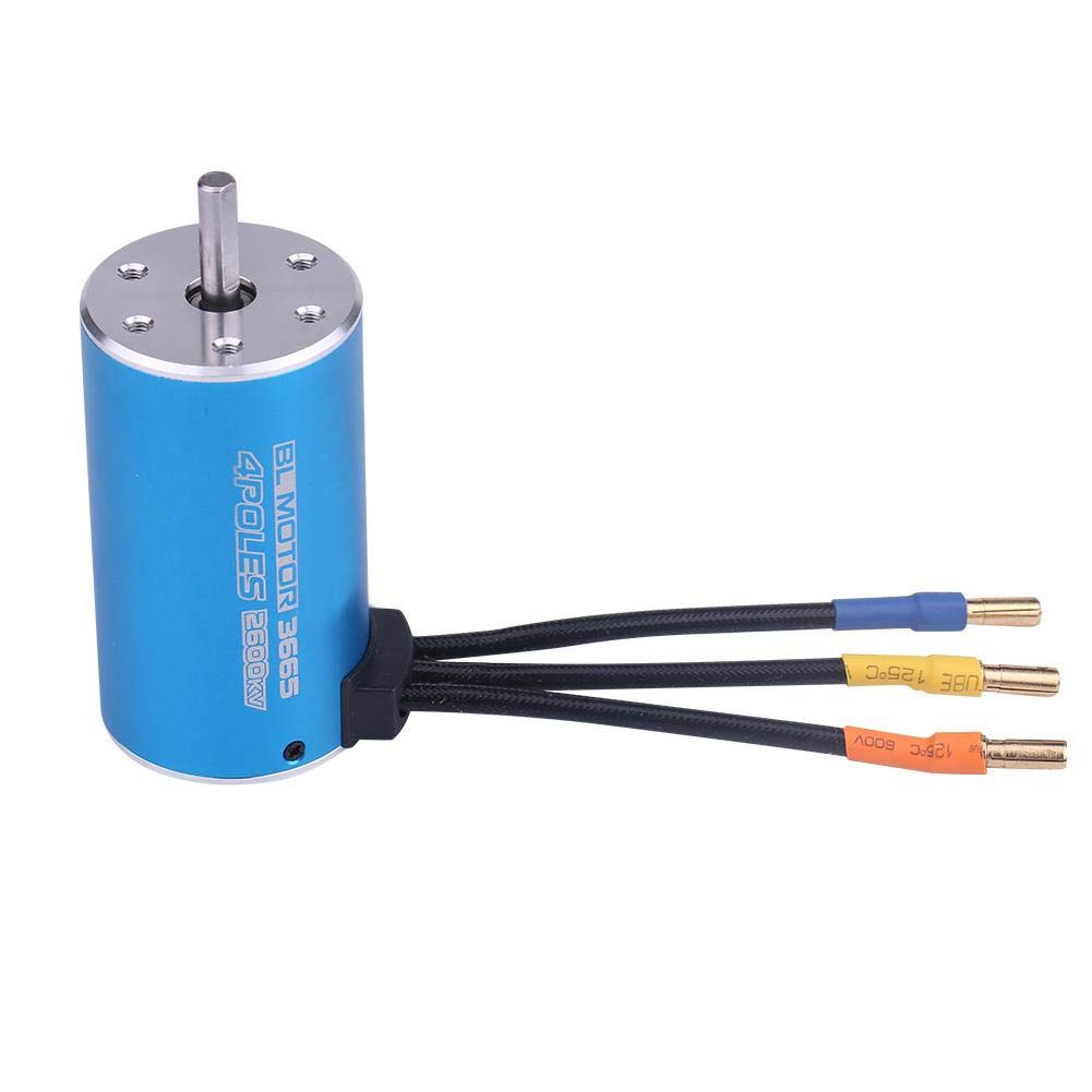 LZKW 4 Pole Energy-Saving Blue RC Car Motor - 3665 2600KV High Performance Mini Electric Motor for RC Cars, Ride-On Toys & RC Boats - Perfect for Kids' Remote Control Vehicles and DIY Hobby Projects